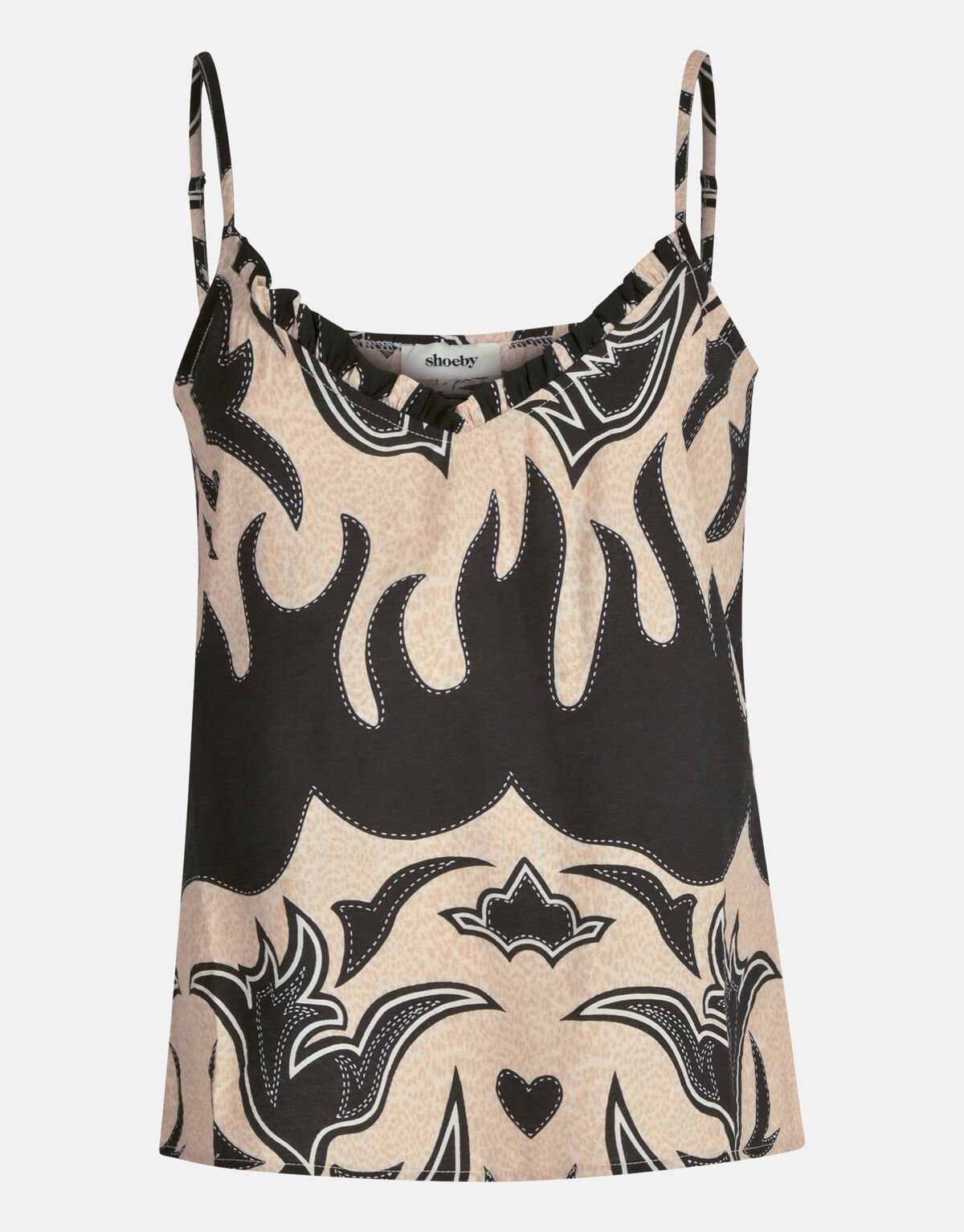 Artwork Singlet Schwarz/Beige SHOEBY WOMEN