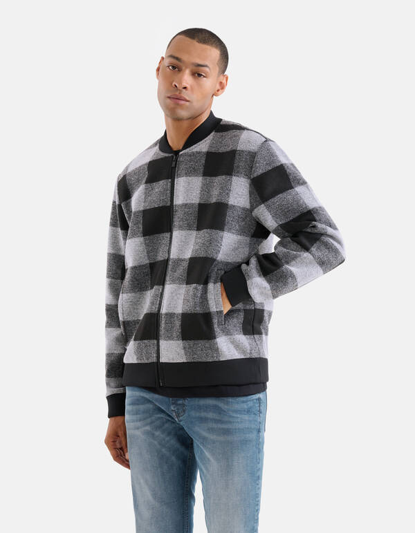 Karierte Bomberjacke Grau SHOEBY MEN