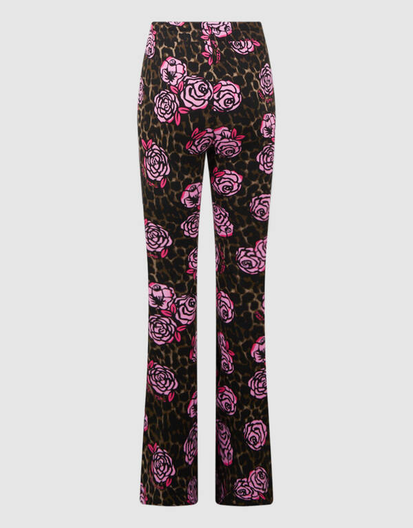 Rosenbedruckte ausgestellte Hose Braun SHOEBY GIRLS