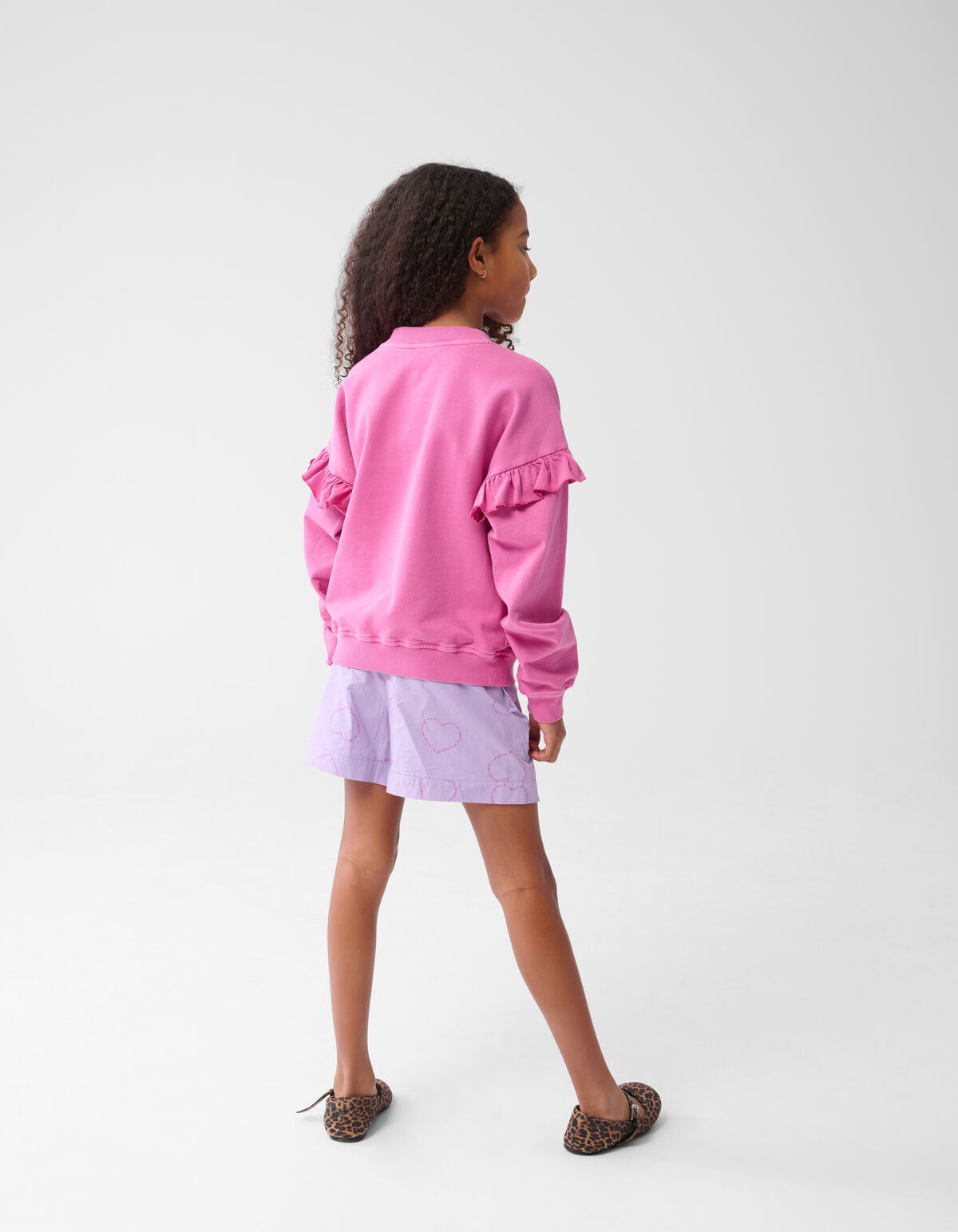 R&uuml;schen-Logo-Pullover Pink SHOEBY GIRLS