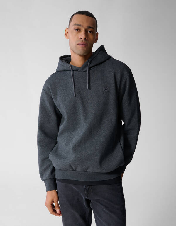 Embroidery Hoodie Dunkelgrau SHOEBY MEN