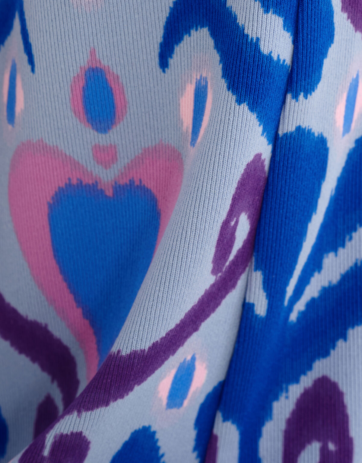 Printed Rib Flared Legging Blauw SHOEBY GIRLS