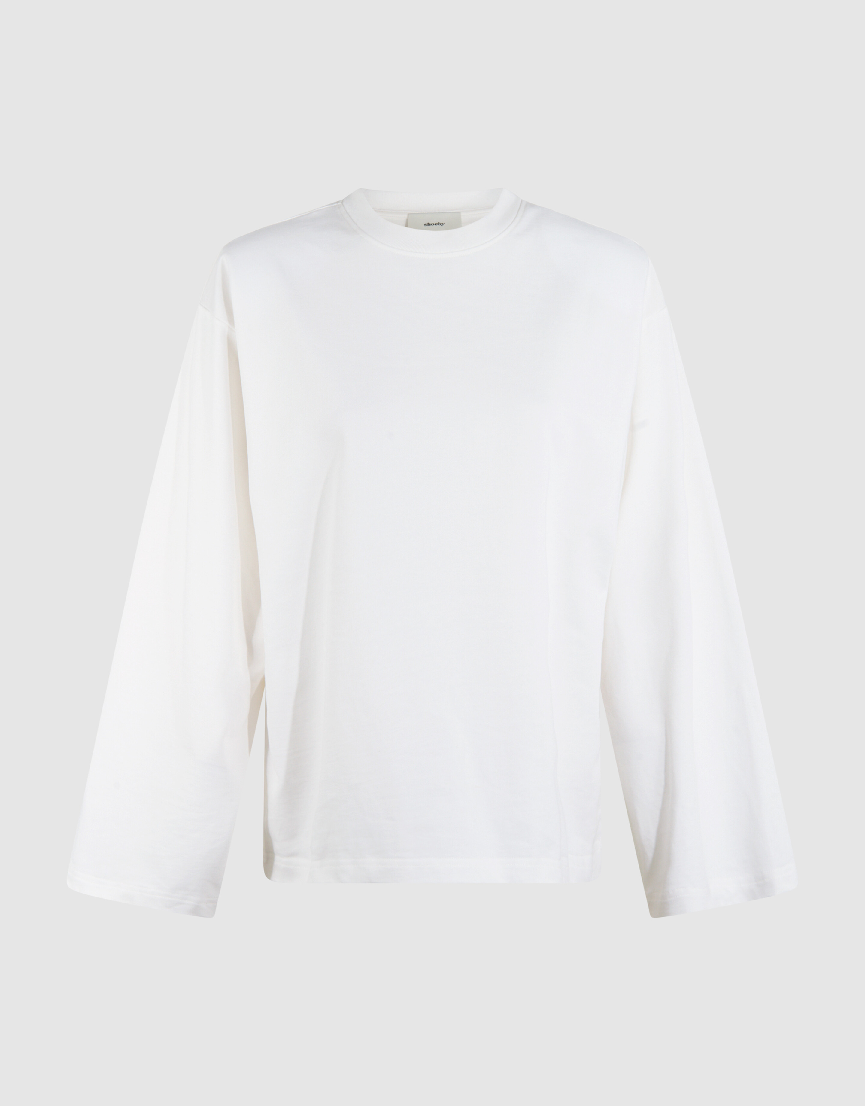 Oversized Basic Longsleeve Top Wei&szlig; SHOEBY WOMEN