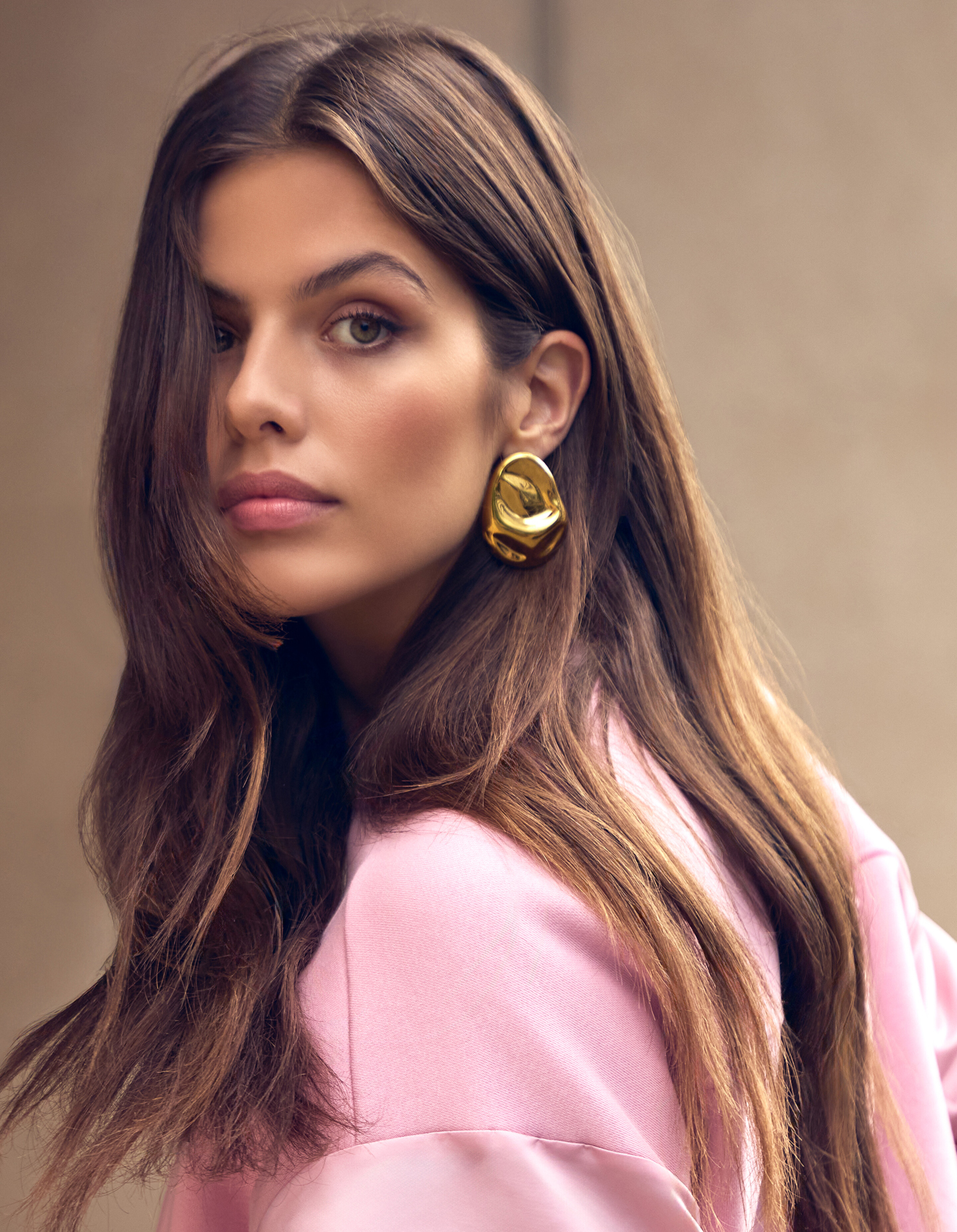 Oval Ohrringe Gold SHOEBY ACCESSOIRES