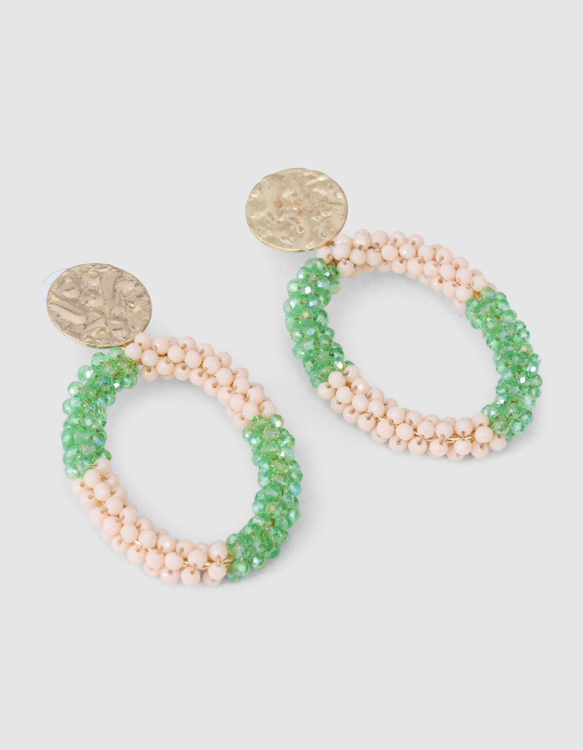 Ovale Ohrringe Gr&uuml;n SHOEBY ACCESSOIRES