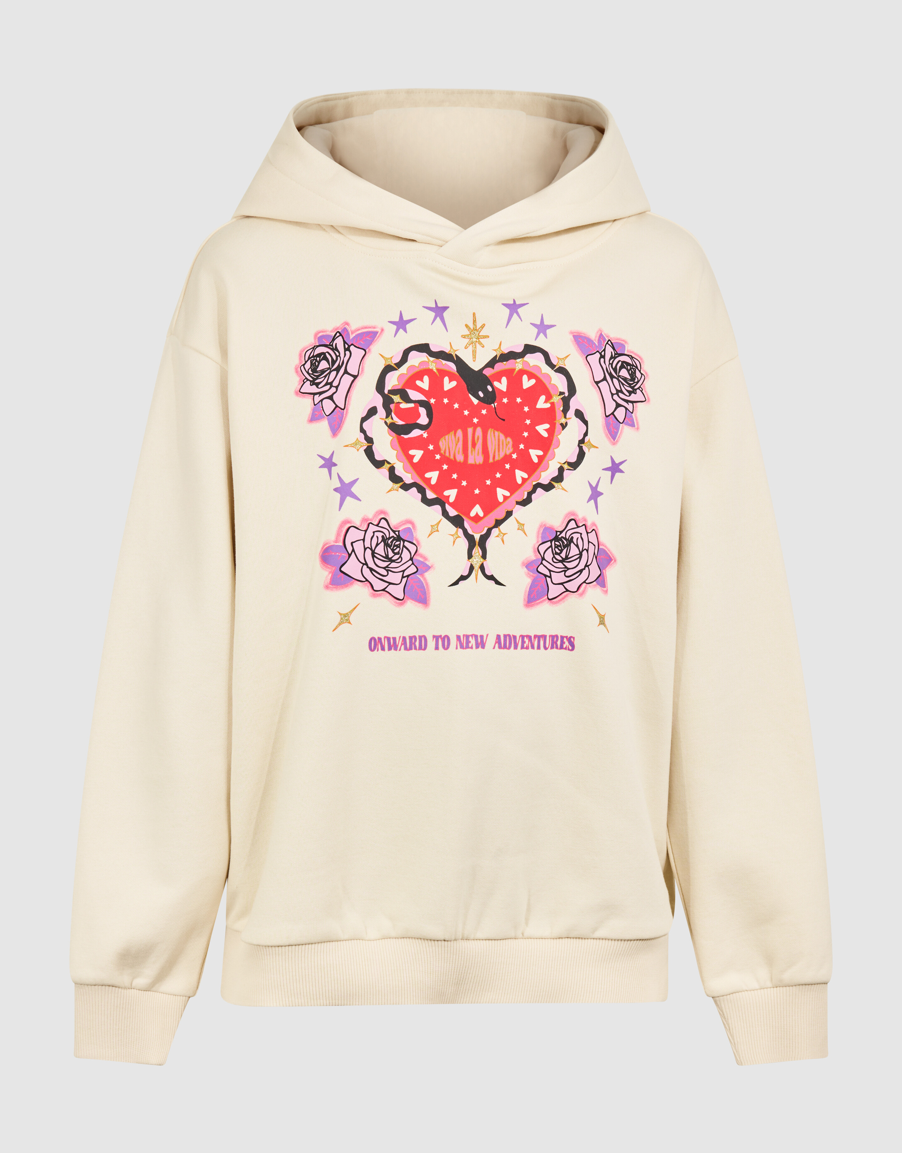 Vida Artwork Hoodie Off White SHOEBY GIRLS