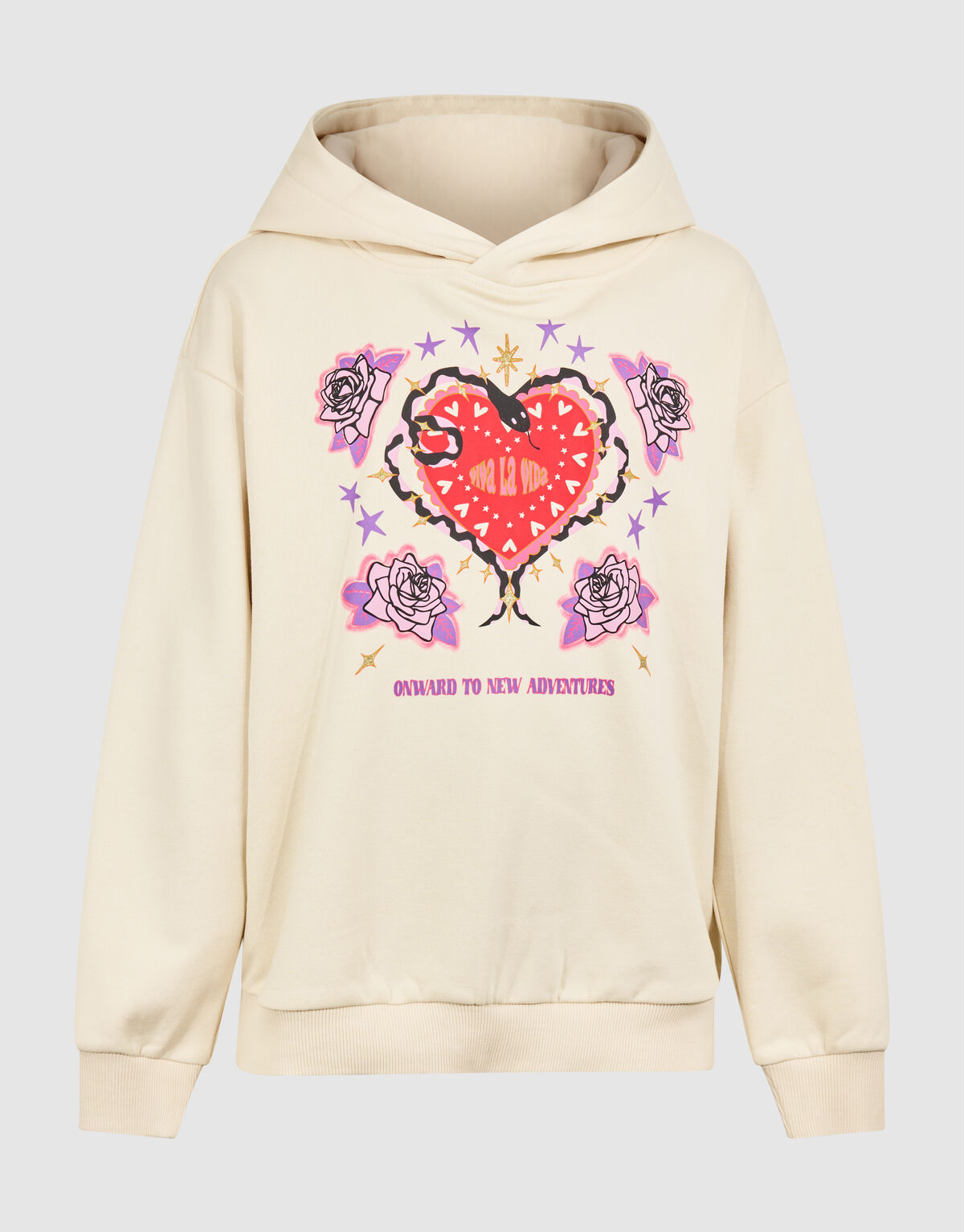 Vida Artwork Hoodie Off White SHOEBY GIRLS