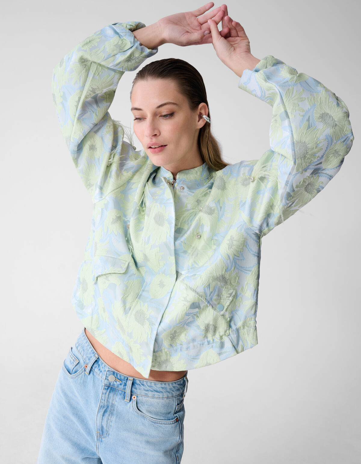 Oversized Strass Jacquard Jack Hellblau SHOEBY WOMEN