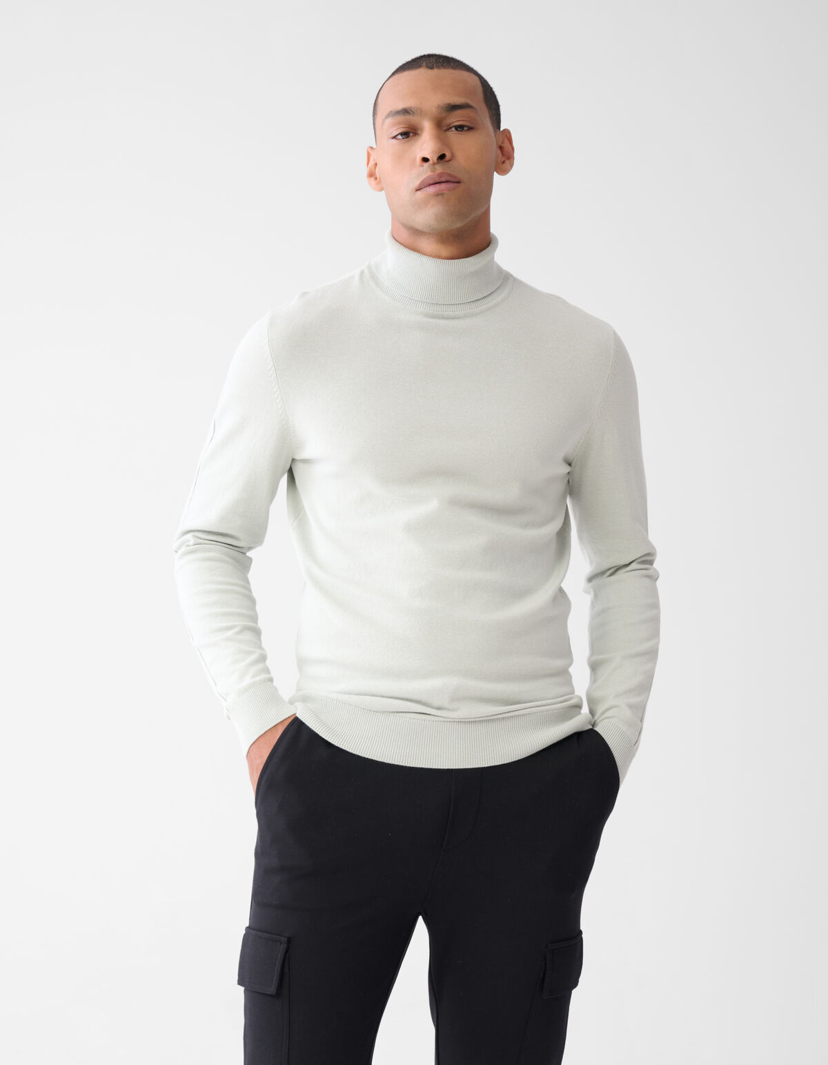 Basic Rollkragenpullover Hellgrau SHOEBY MEN