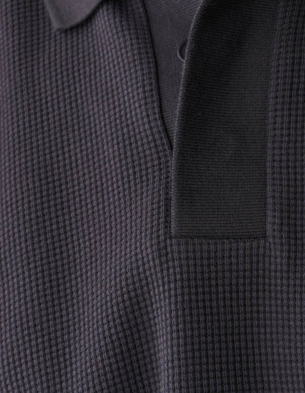 Waffle Polo Dunkelgrau SHOEBY MEN