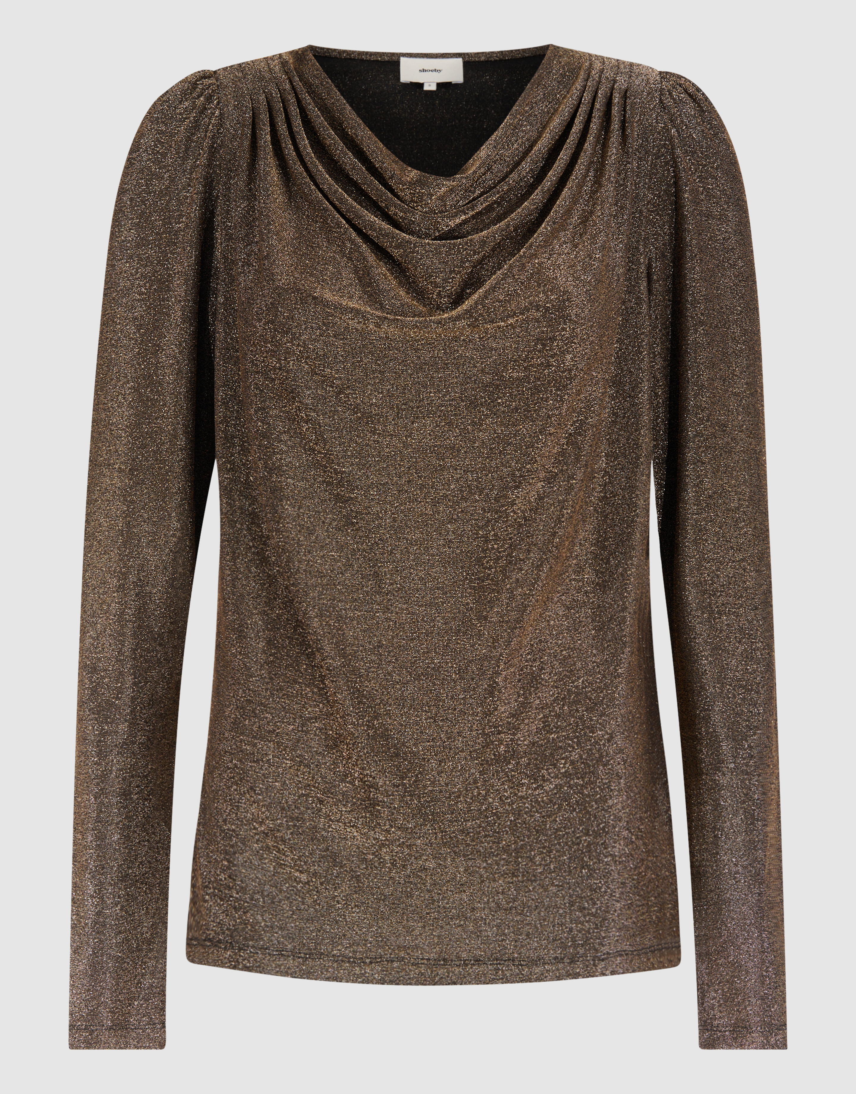 Glitzer Drapierungsbluse Gold SHOEBY WOMEN