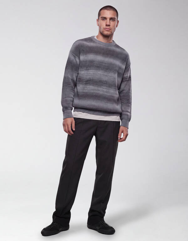 Gradient Strickpullover Grau SHOEBY MEN