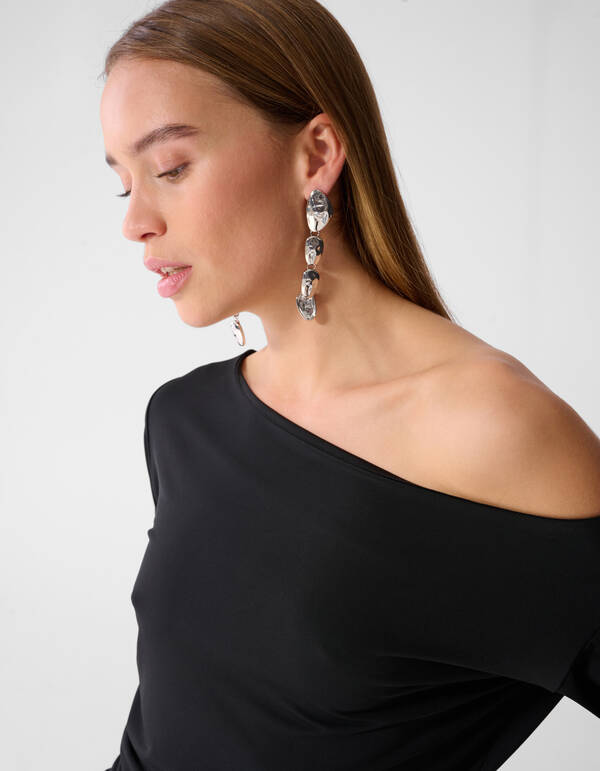 Hanging Stone Ohrringe Silber SHOEBY ACCESSOIRES