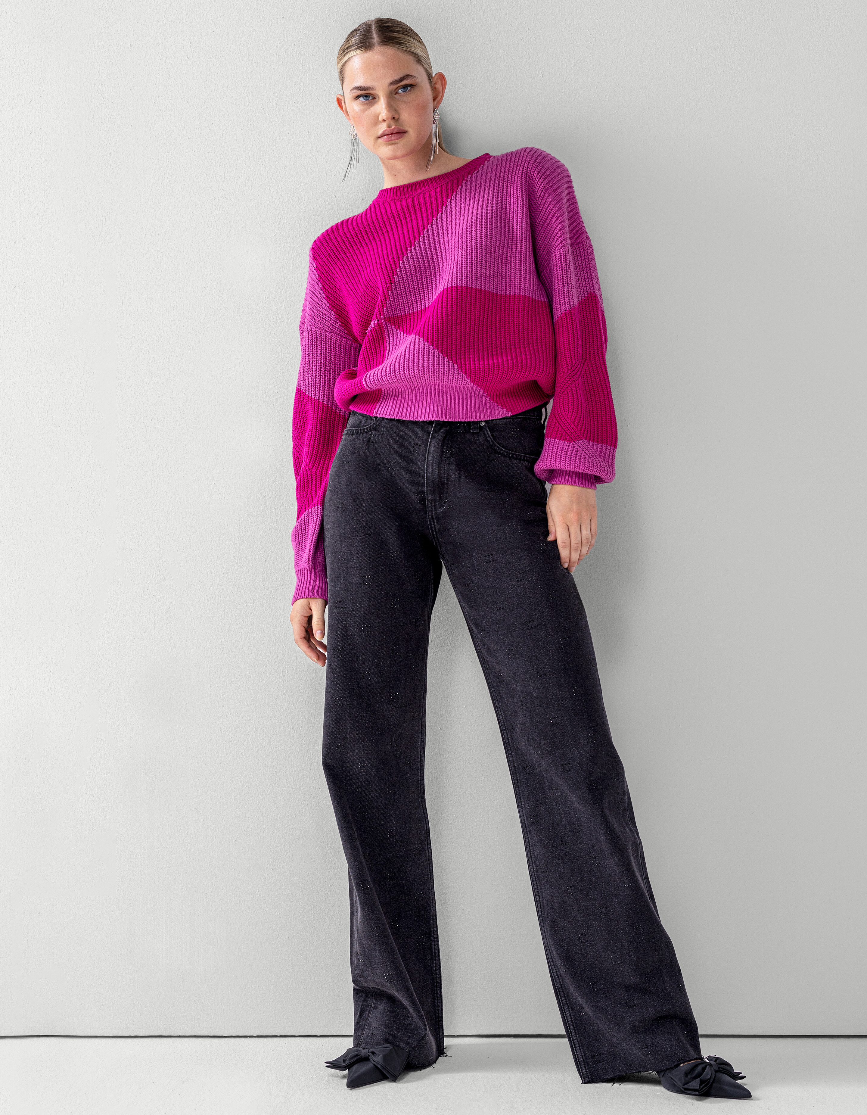 Colorblock Pullover Rosa SHOEBY WOMEN