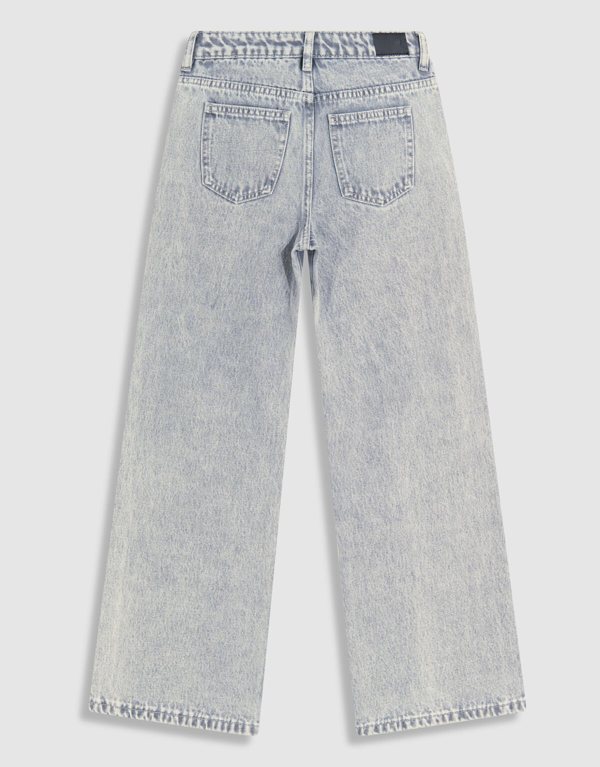 Rose Stud Weitbein-Jeans Hellgrau SHOEBY GIRLS