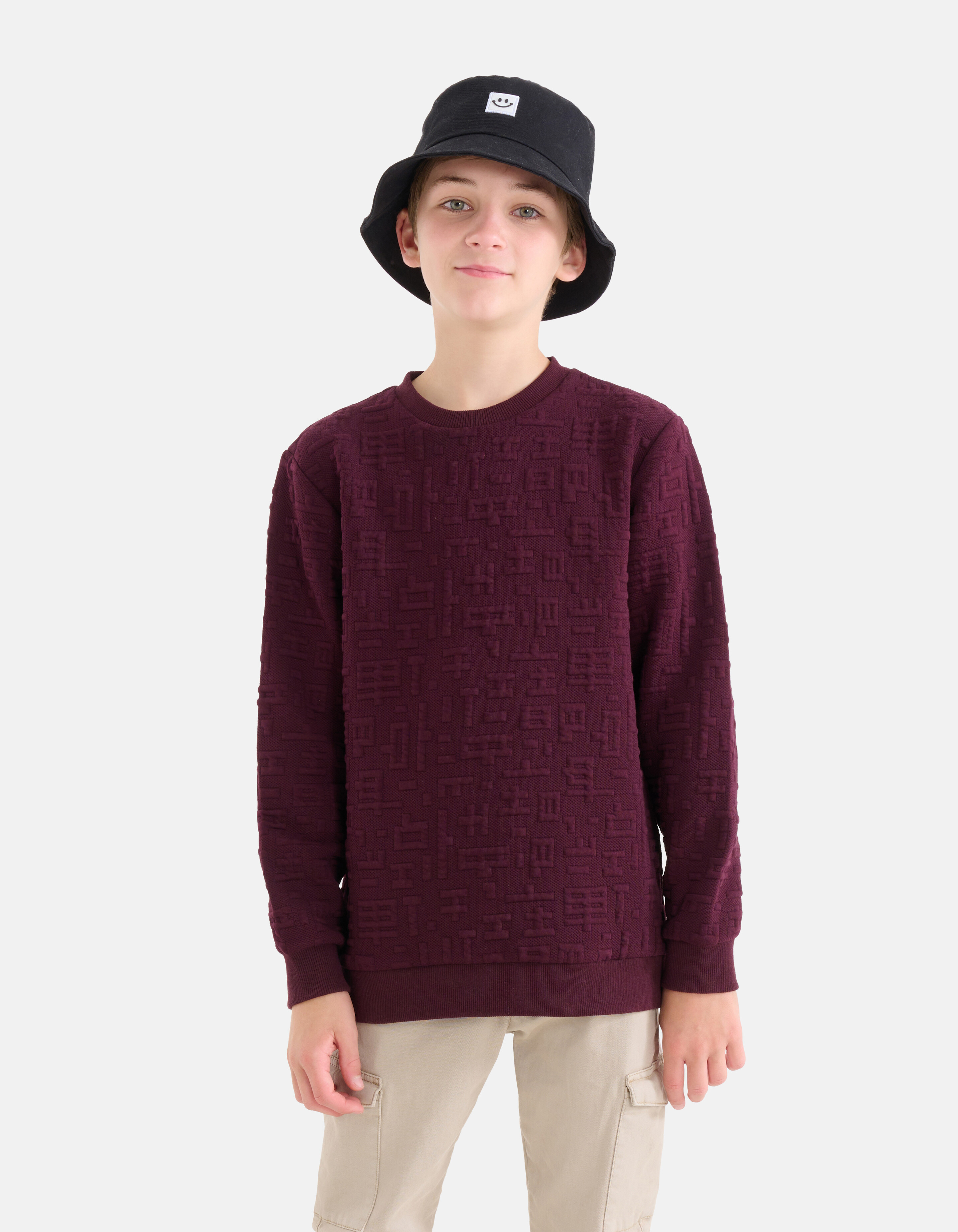 Struktur Pullover Bordeaux SHOEBY BOYS