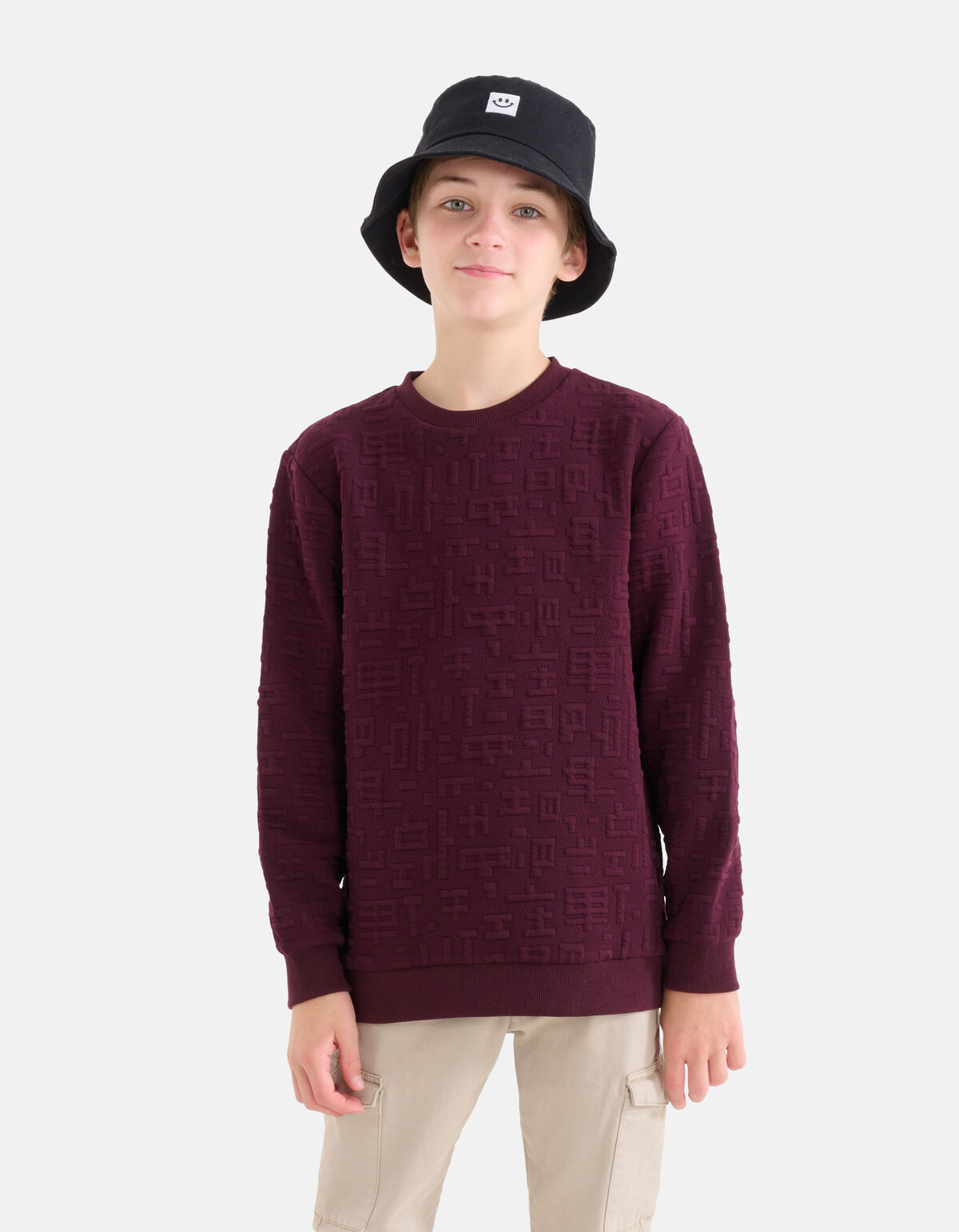Struktur Pullover Bordeaux SHOEBY BOYS