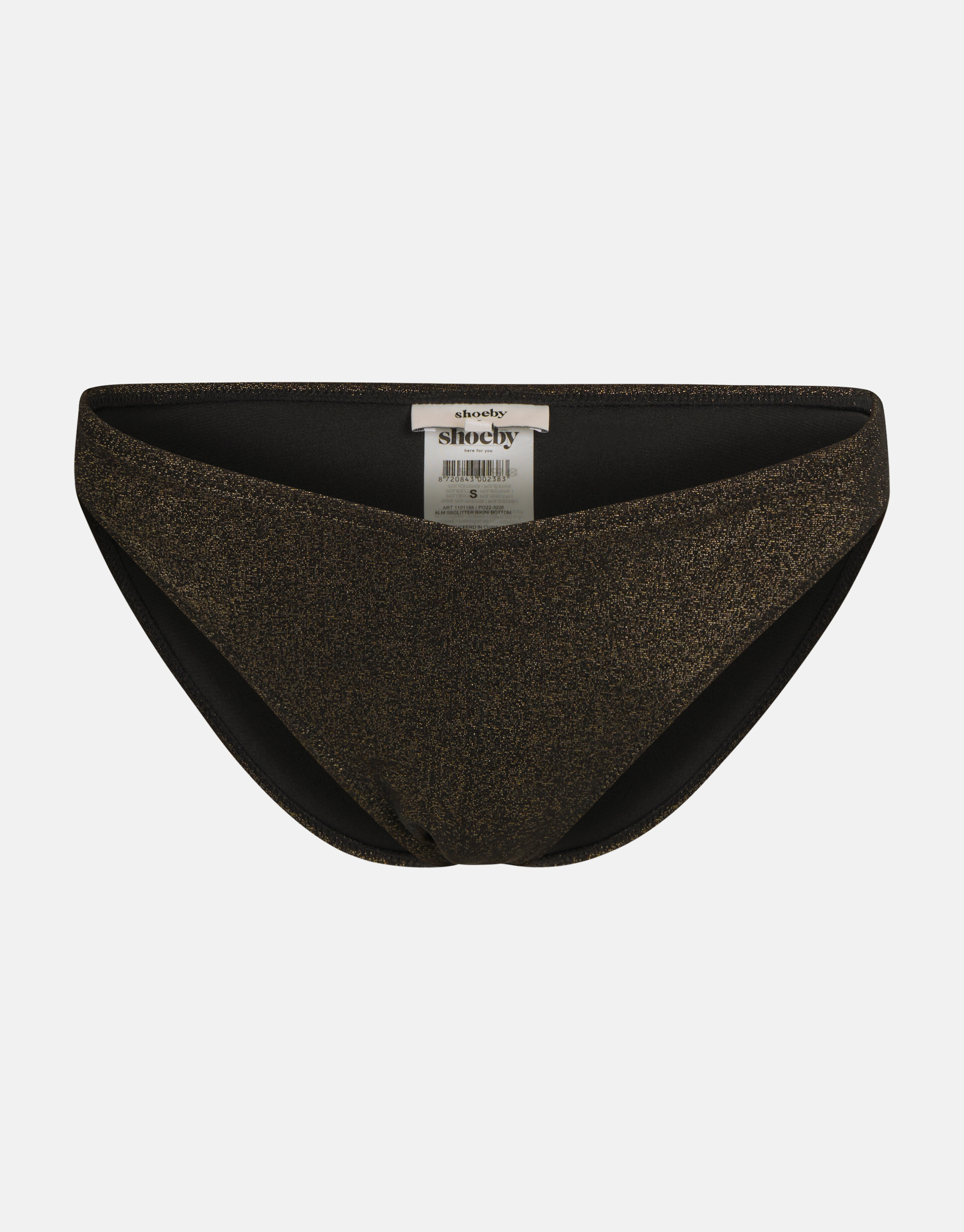 Glitzer-Bikiniunterteil Schwarz SHOEBY ACCESSOIRES