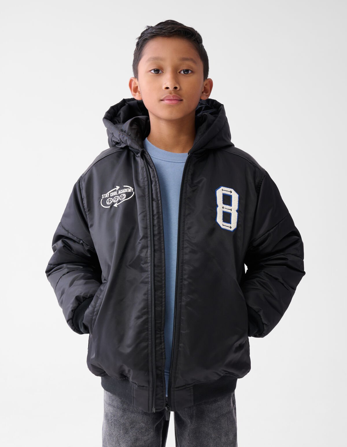Varsity Jacke Schwarz SHOEBY BOYS