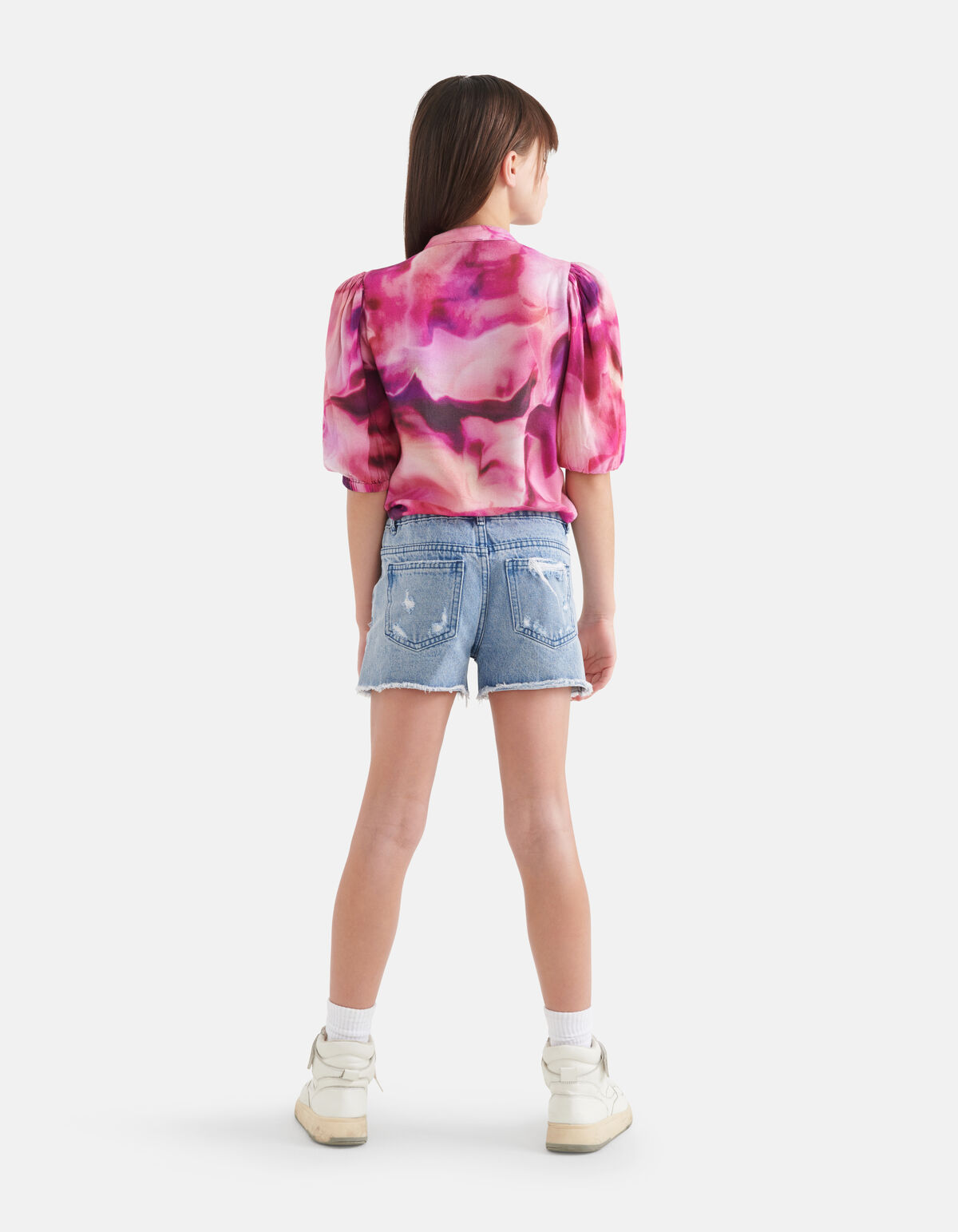 Tie Dye Print Bluse Rosa von Nicolette SHOEBY GIRLS