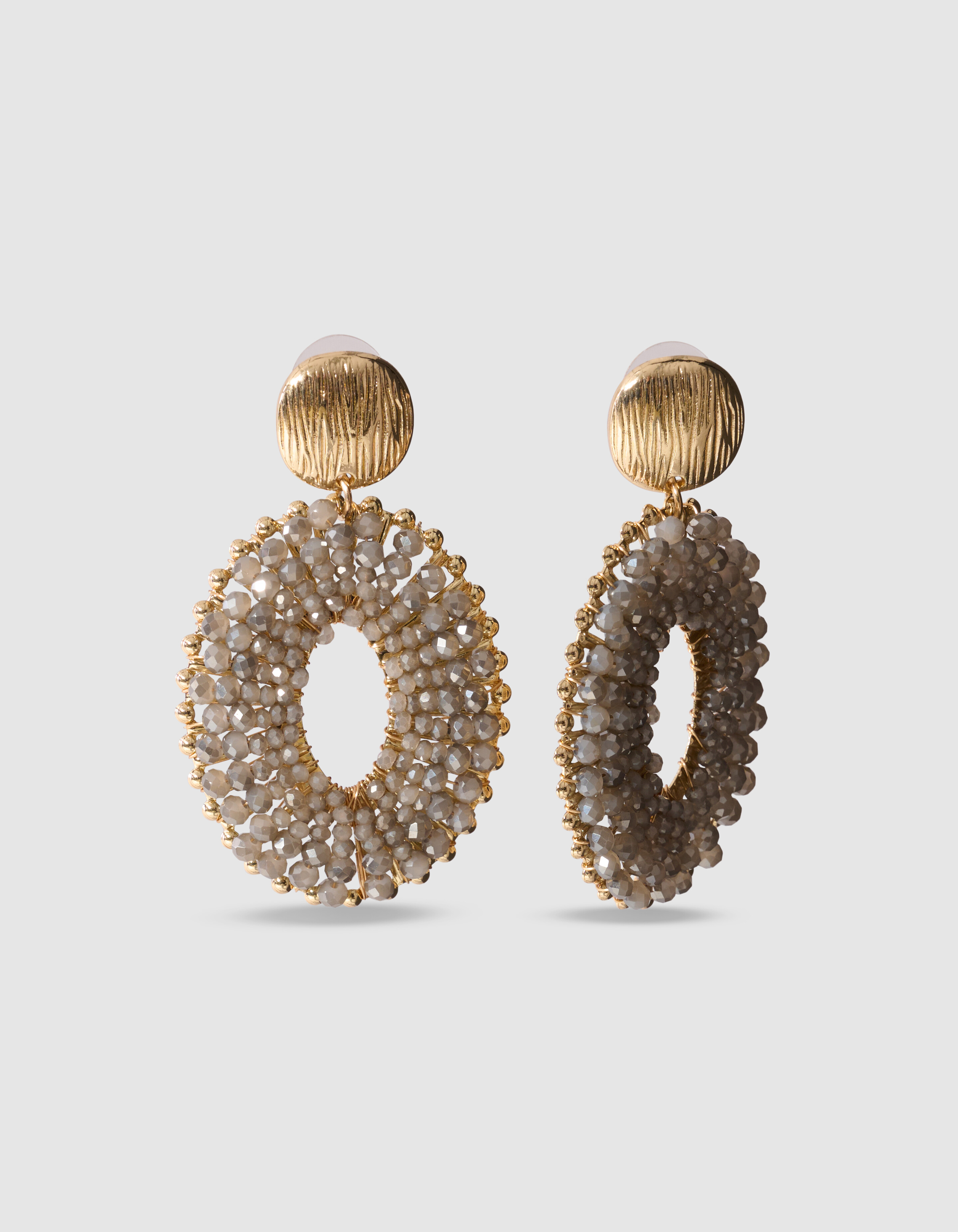 Beaded Ohrringe Beige/Gold SHOEBY ACCESSOIRES