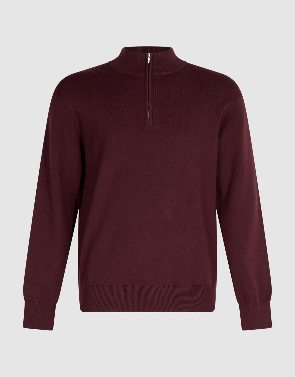 Turtle Half Zip Strickpullover Dunkelrot SHOEBY MEN