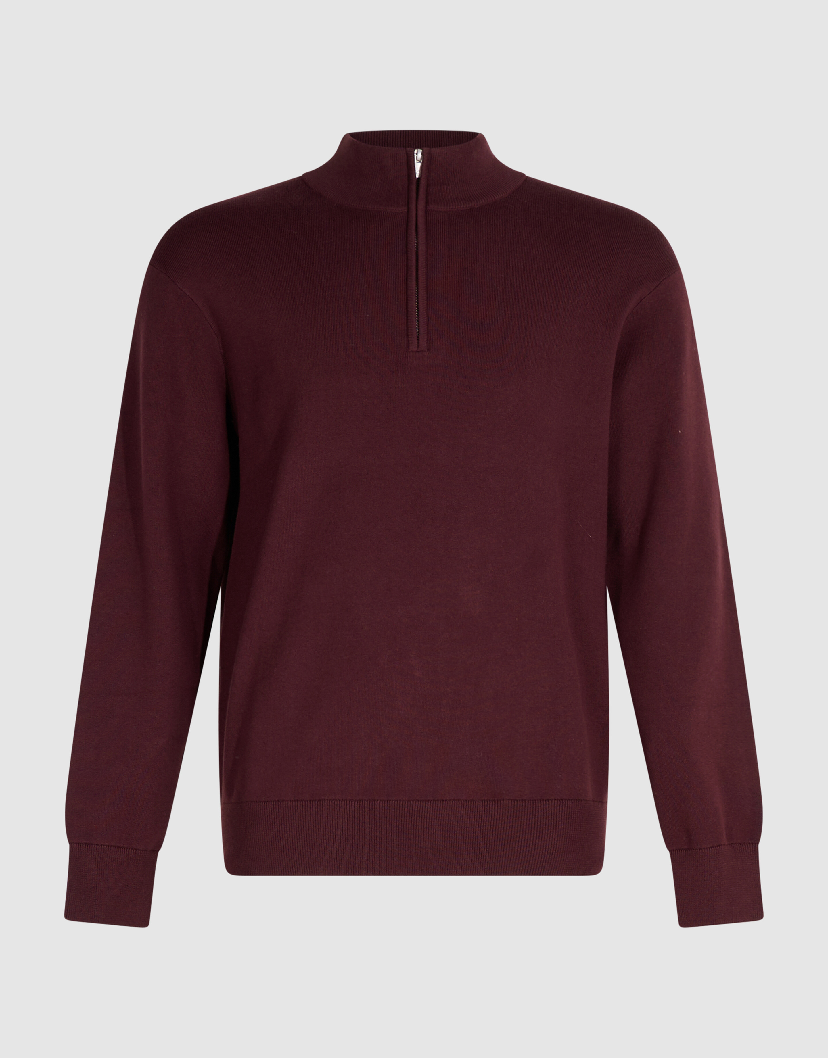 Turtle Half Zip Strickpullover Dunkelrot SHOEBY MEN