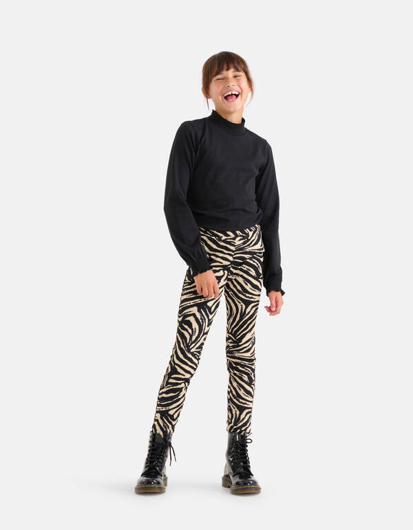 Zebra Print Legging Schwarz SHOEBY GIRLS