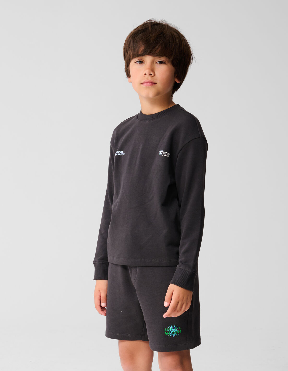 Text Artwork Pullover Dunkelgrau SHOEBY BOYS