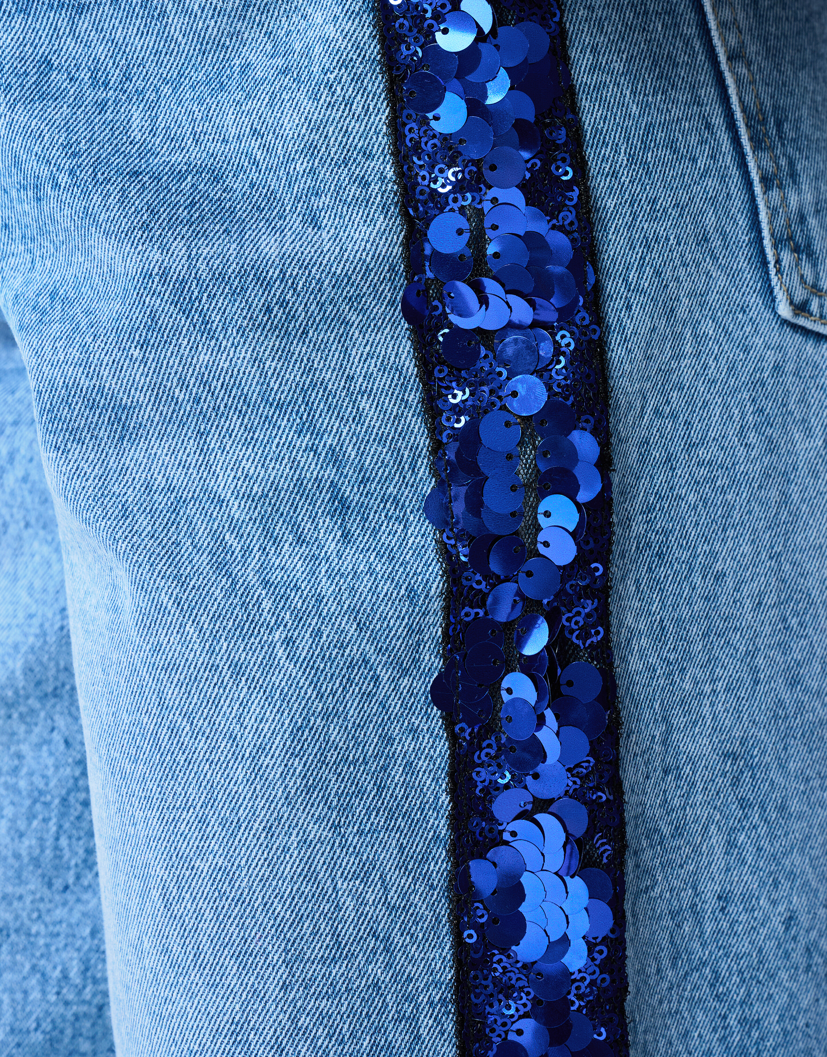 Glitter Tape Wide Leg Jeans Blau SHOEBY ACCESSOIRES