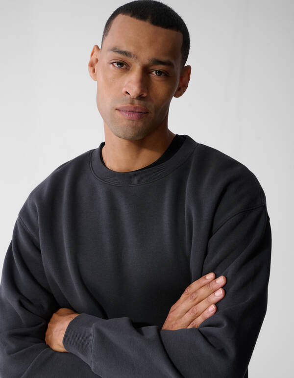 Crewneck Pullover Dunkelgrau SHOEBY MEN