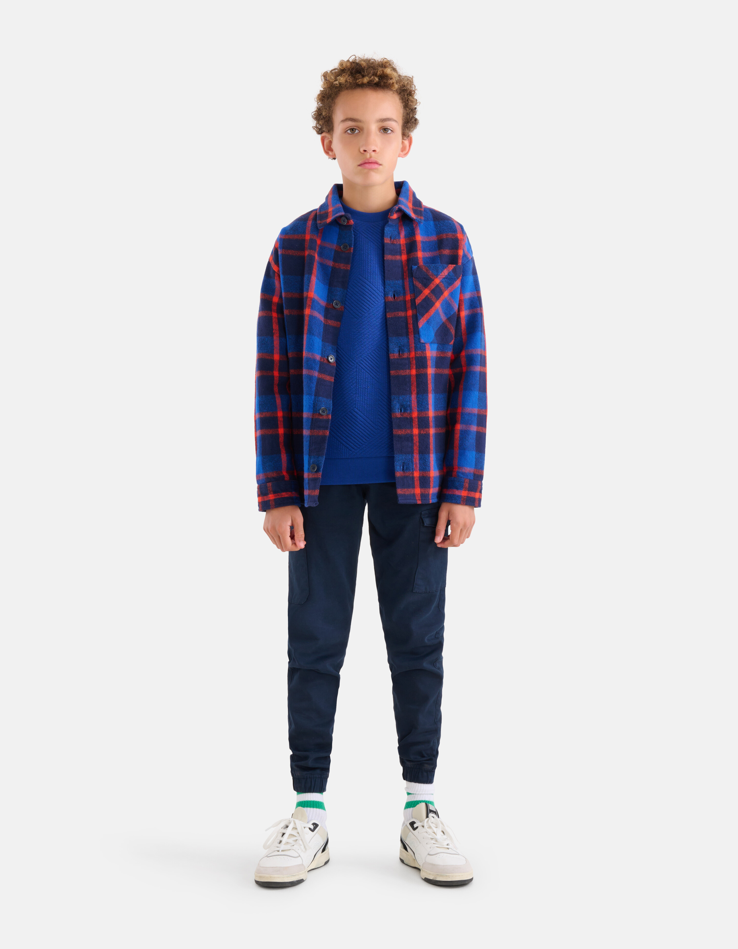 Struktur Pullover Blau SHOEBY BOYS