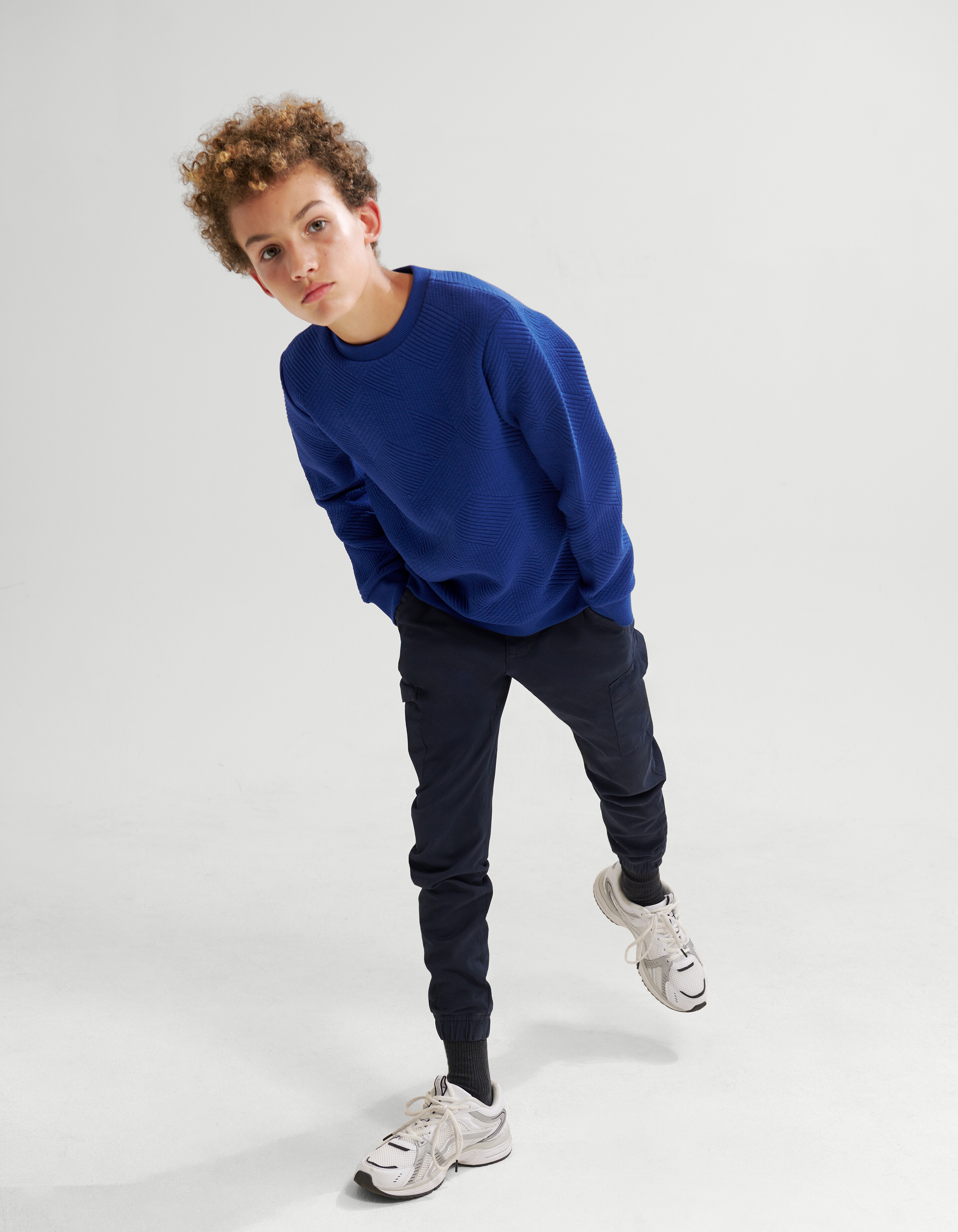 Struktur Pullover Blau SHOEBY BOYS