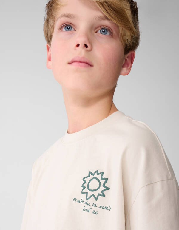 Soleil Artwork T-Shirt Beige SHOEBY BOYS