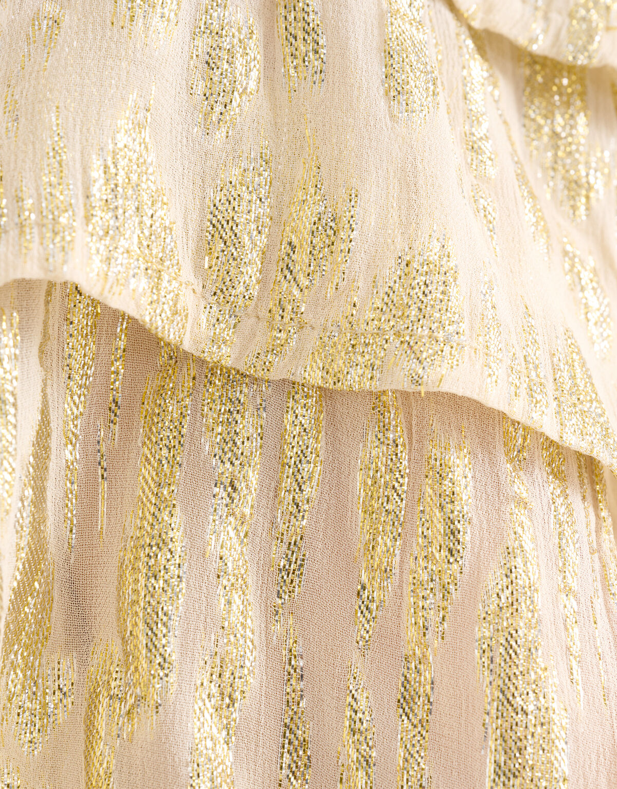 Jacquard-Lurex-Top Beige SHOEBY WOMEN