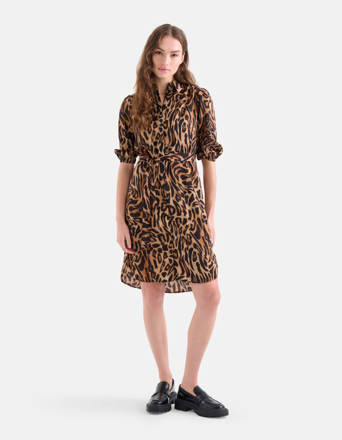 Kurzes Kleid mit Leopardenmuster SHOEBY WOMEN