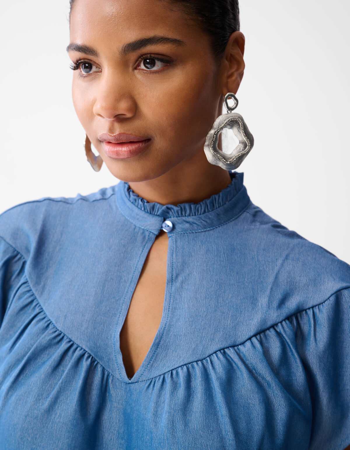 Rüschen-Top Blau SHOEBY WOMEN