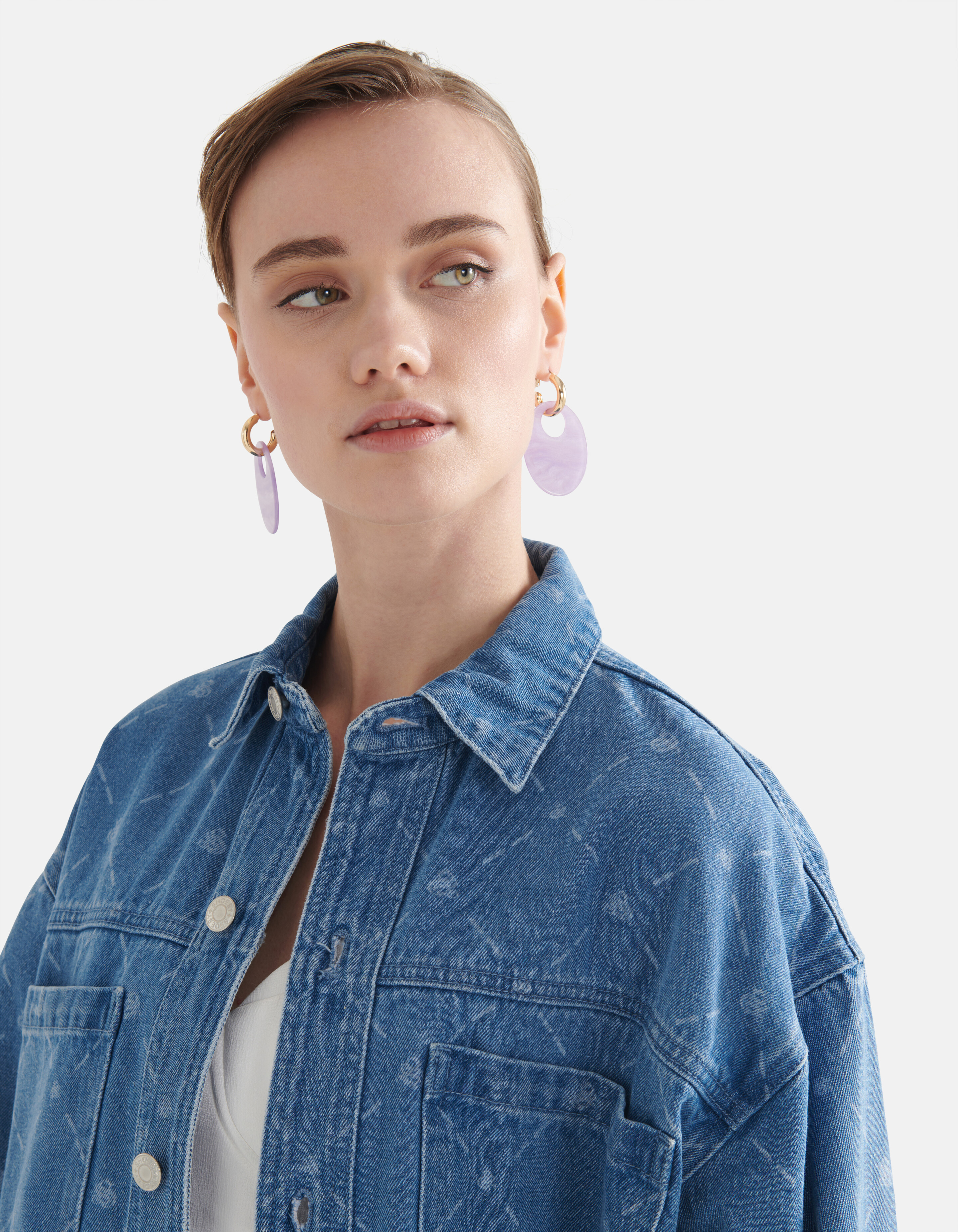 Ovale Ohrringe Hellviolett SHOEBY ACCESSOIRES