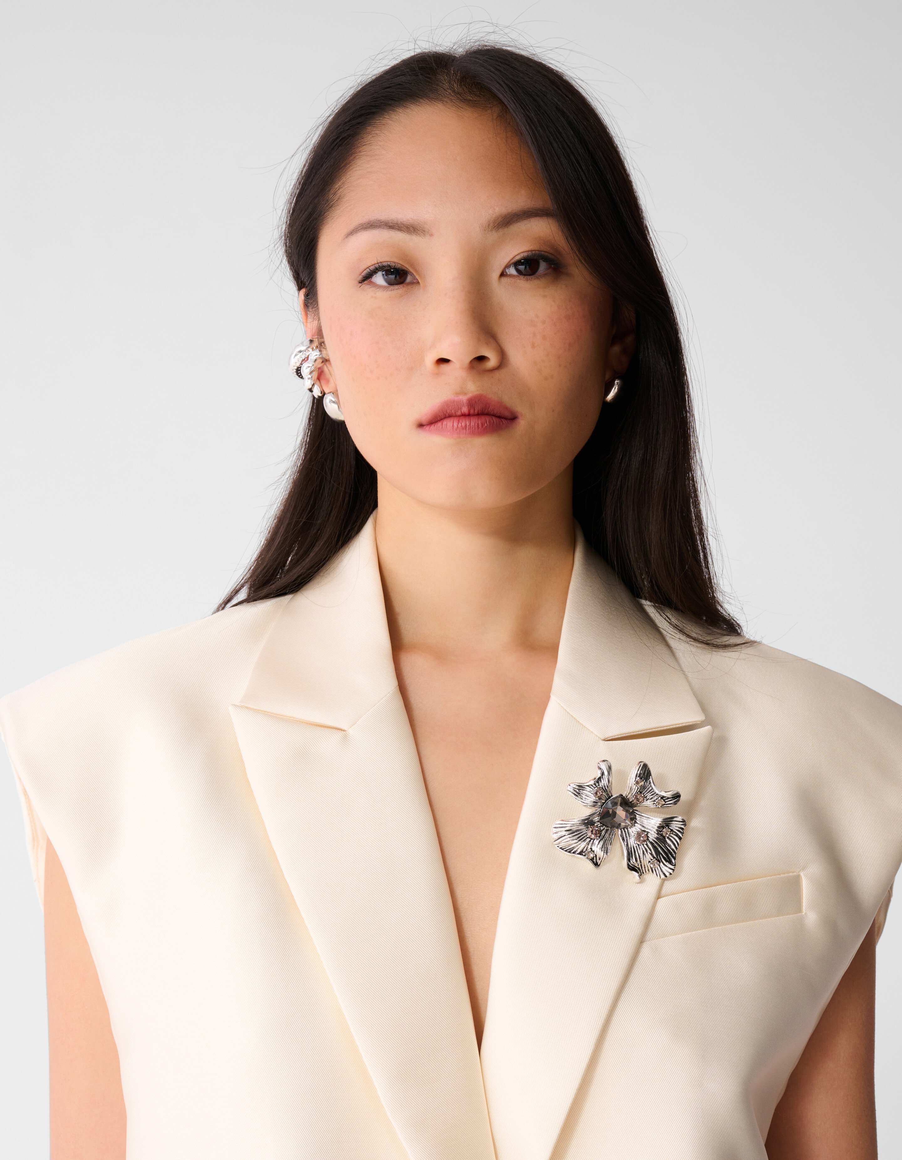 Blumenbrosche Silber SHOEBY ACCESSOIRES