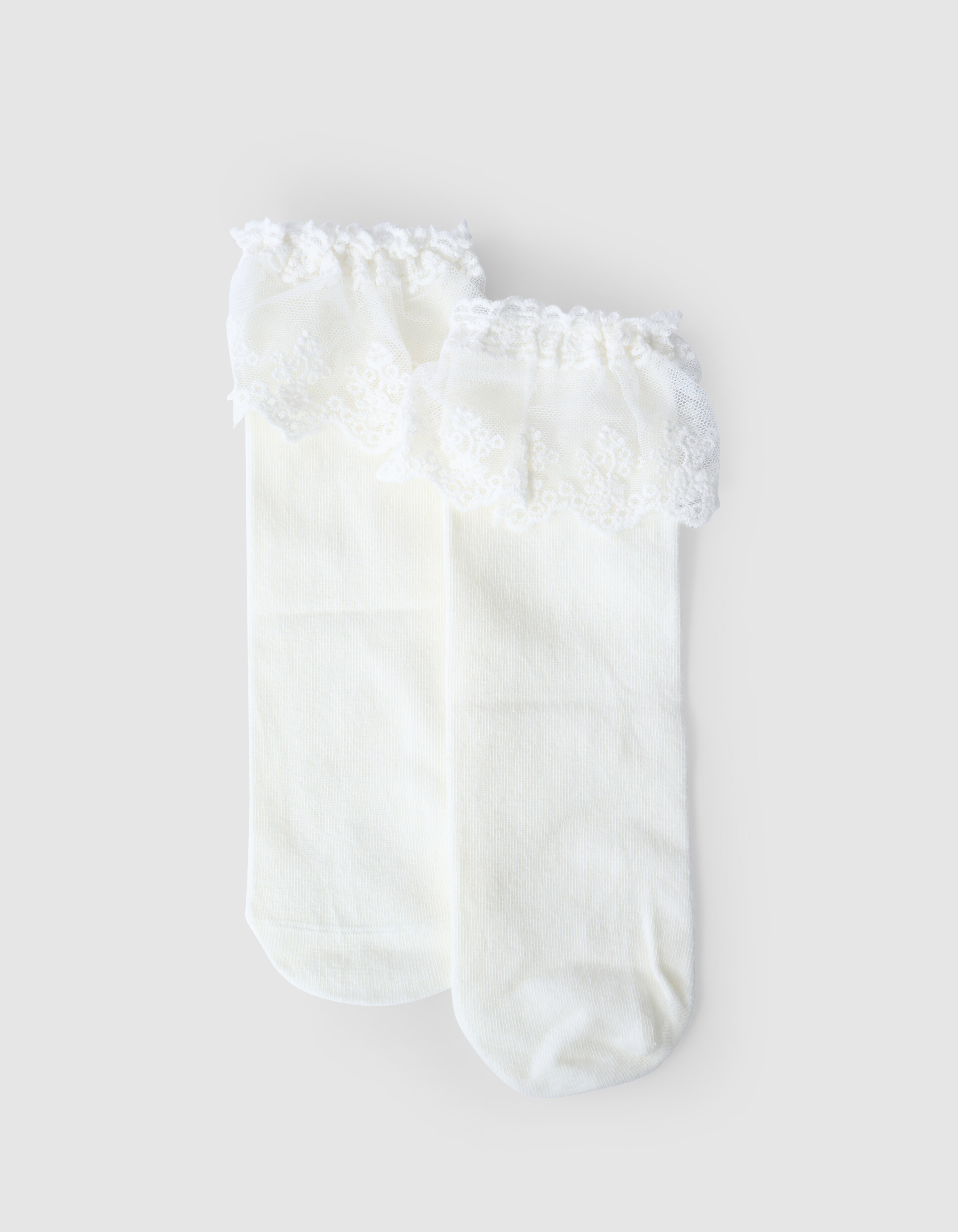 Rüschen-Spitzensocken Weiß SHOEBY ACCESSOIRES