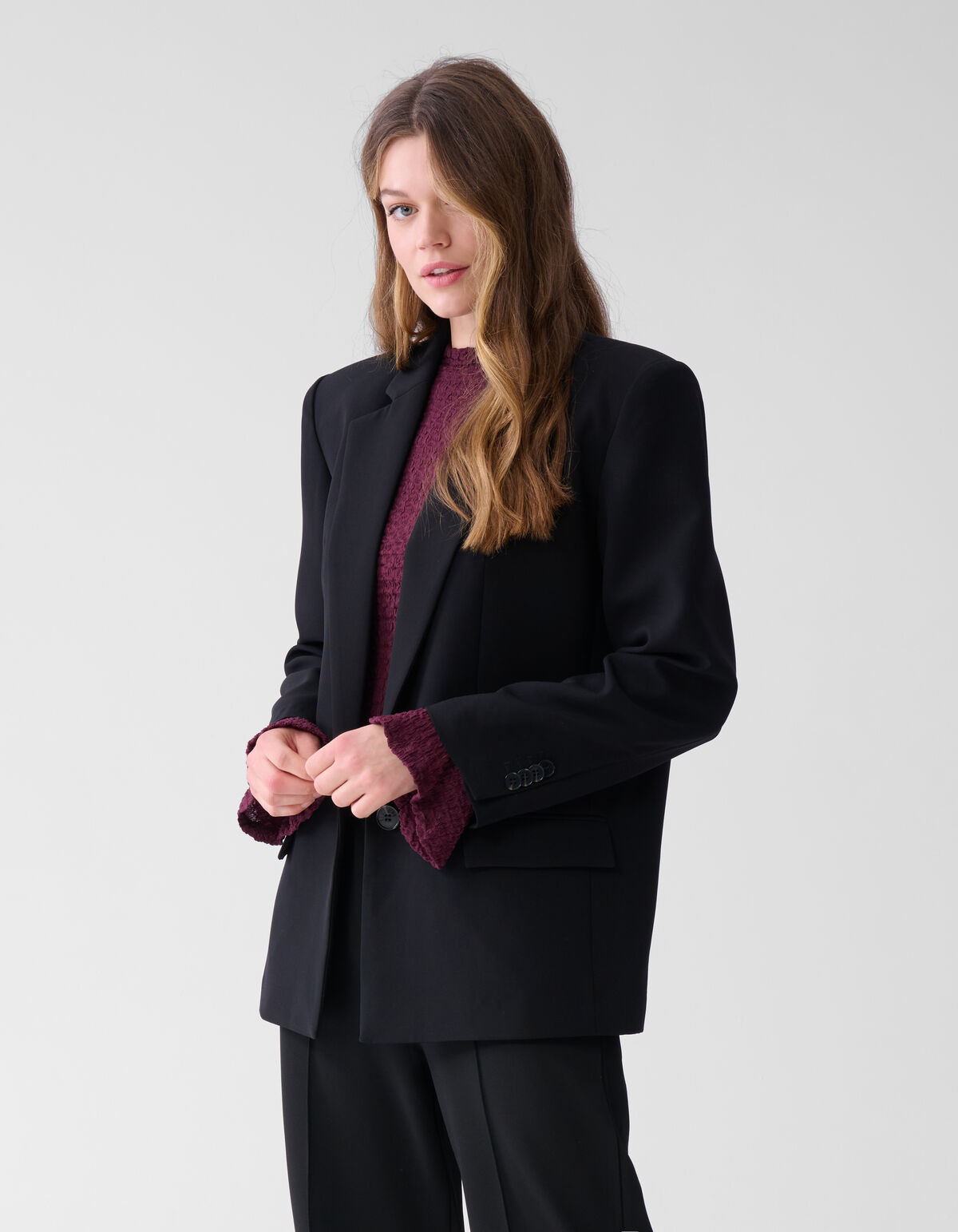 Crinkle Top Dunkelrot SHOEBY WOMEN