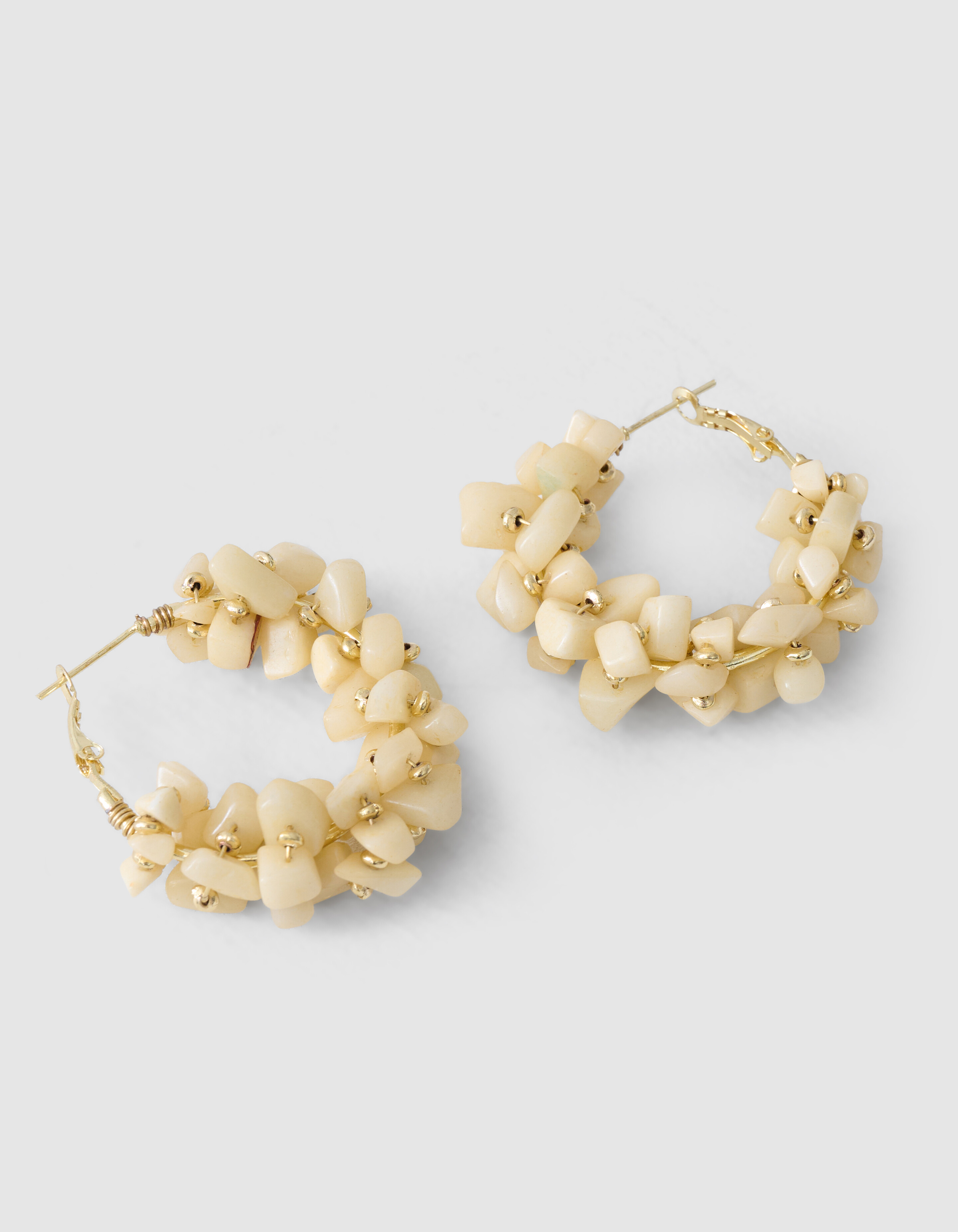 Perlen-Reifenohrringe Sand SHOEBY ACCESSOIRES