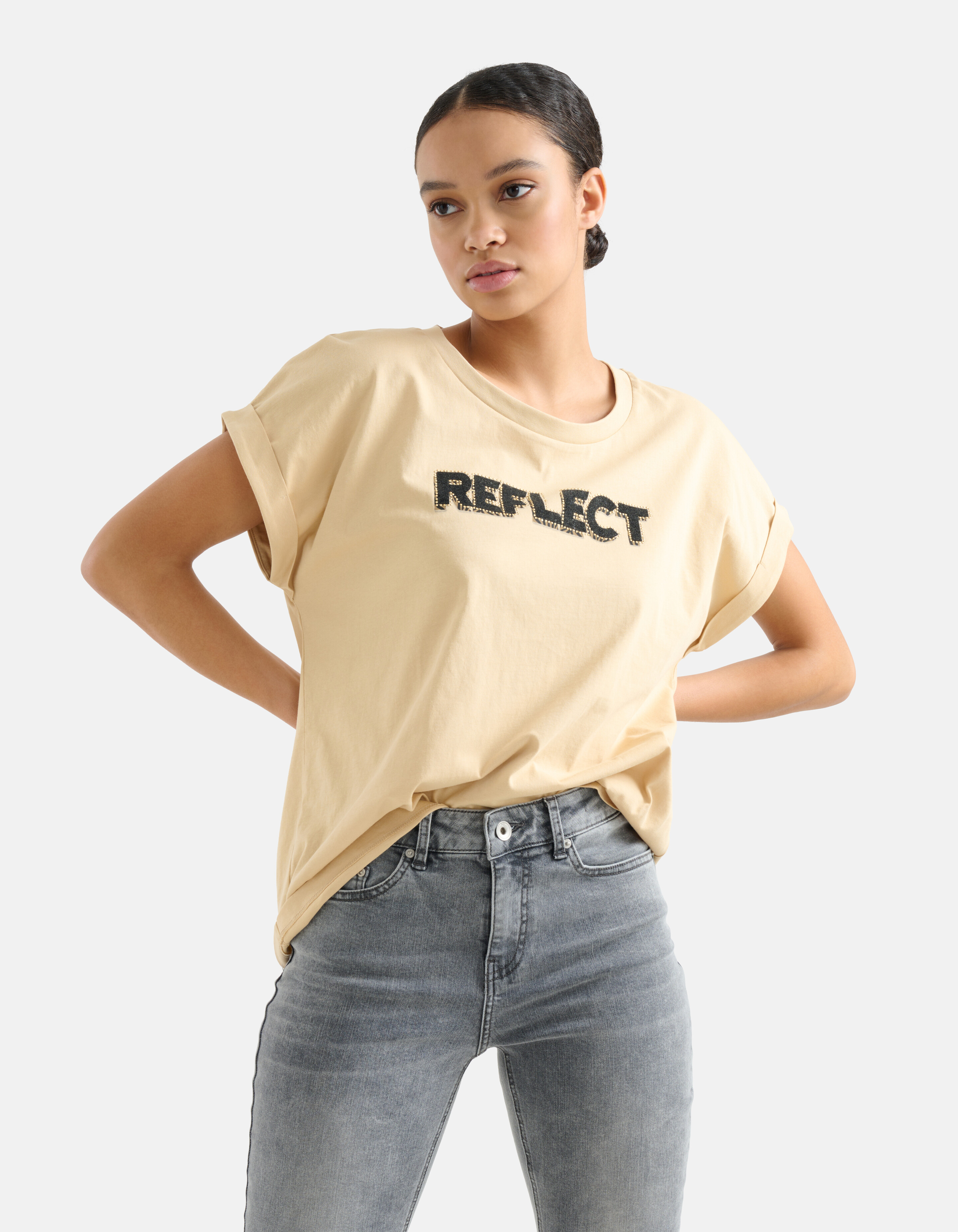 Kunstwerk T-shirt Beige SHOEBY WOMEN