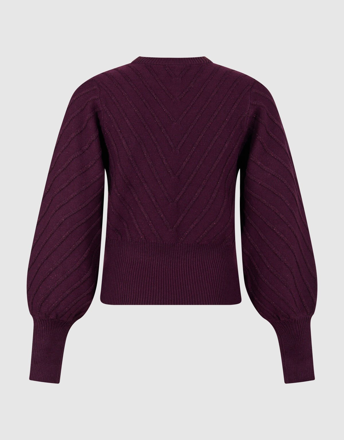 Glitzernder Strickpullover, Dunkelrot SHOEBY WOMEN