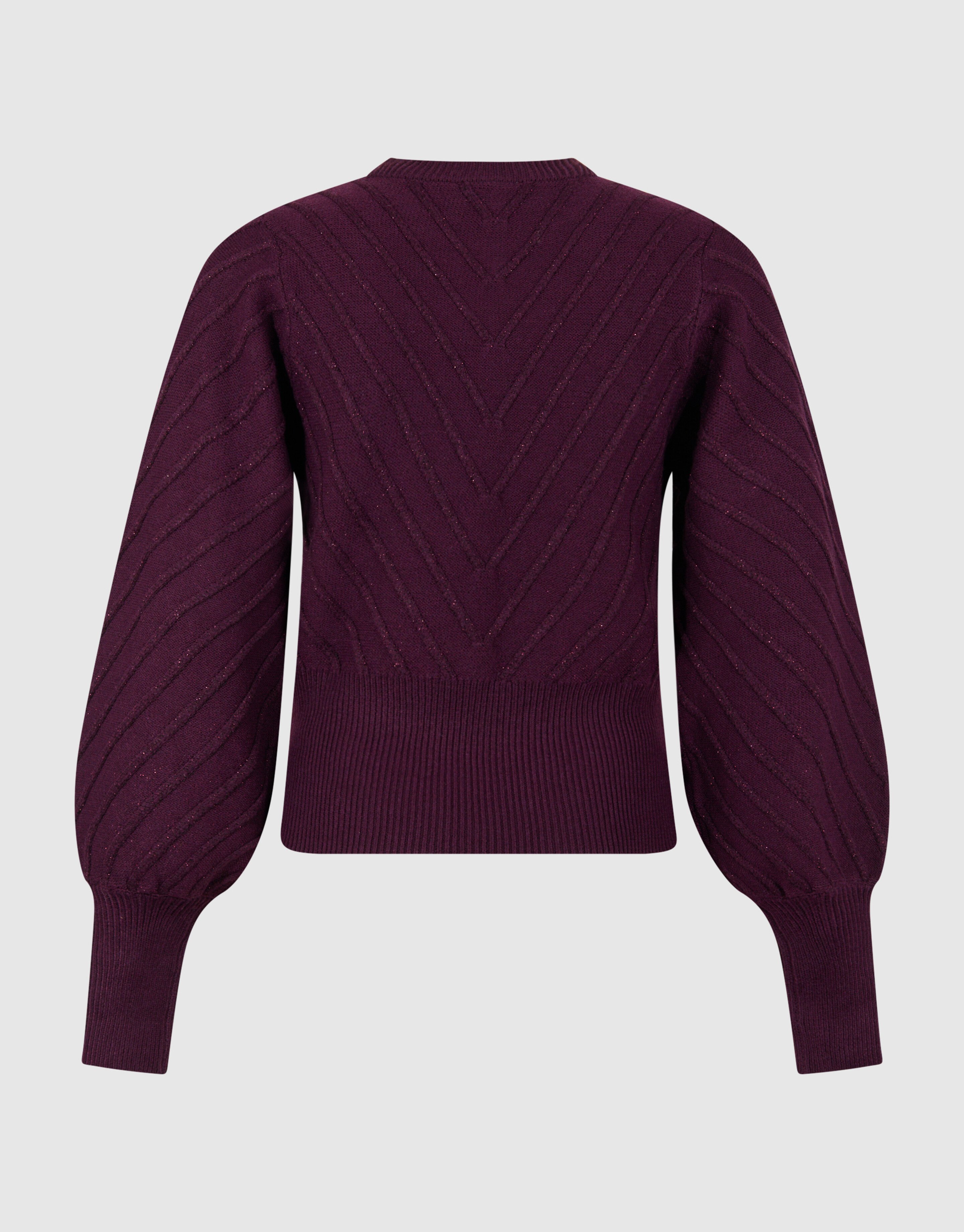 Glitzernder Strickpullover, Dunkelrot SHOEBY WOMEN