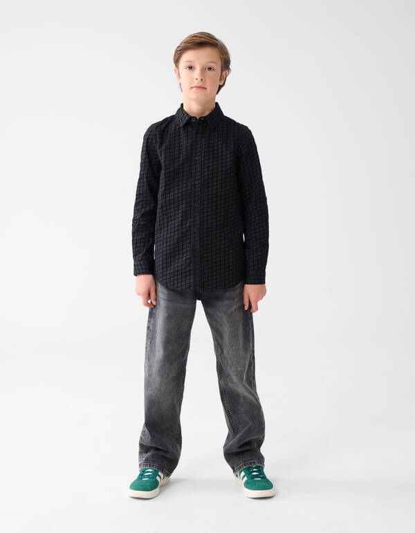 Flockdruck Shirt Schwarz SHOEBY BOYS