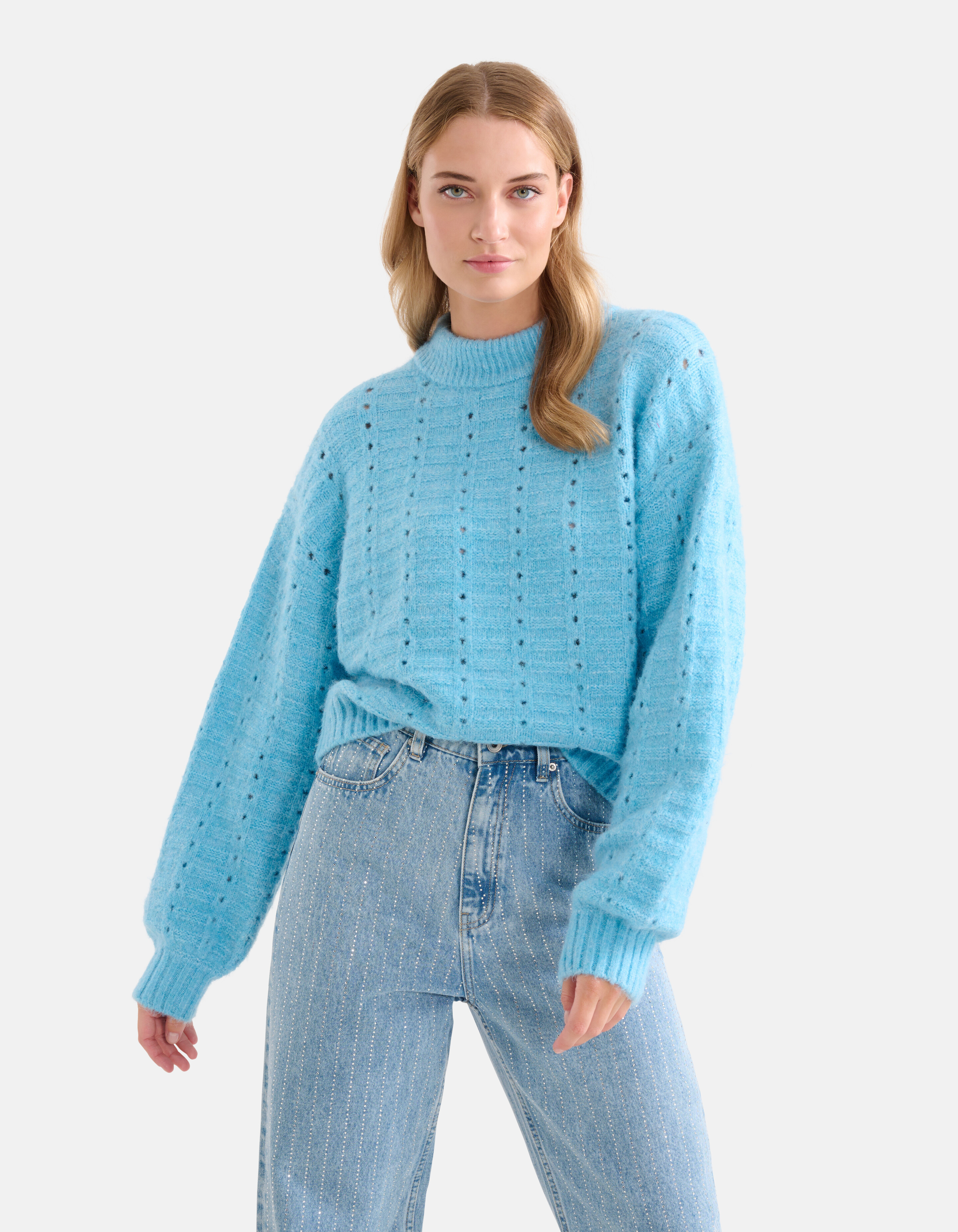 Kabelpullover hellblau SHOEBY WOMEN
