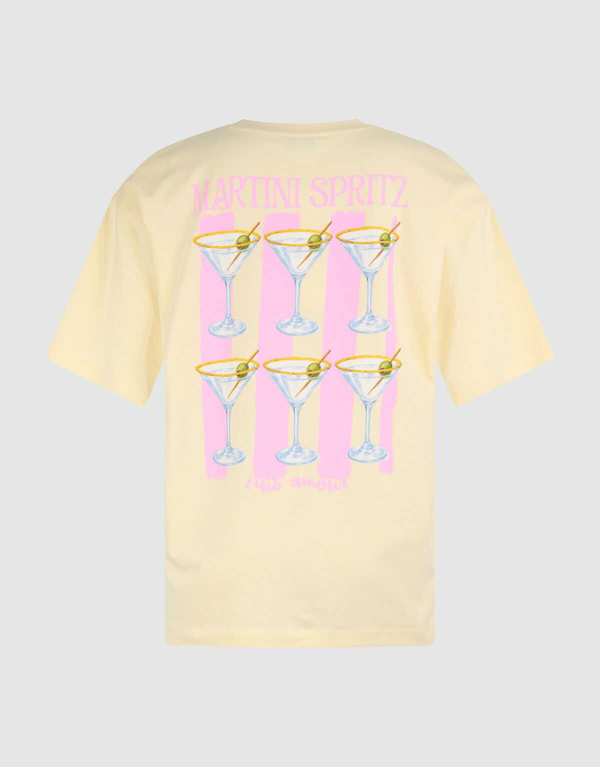 Cocktail Kunst T-Shirt Lichtgelb SHOEBY WOMEN