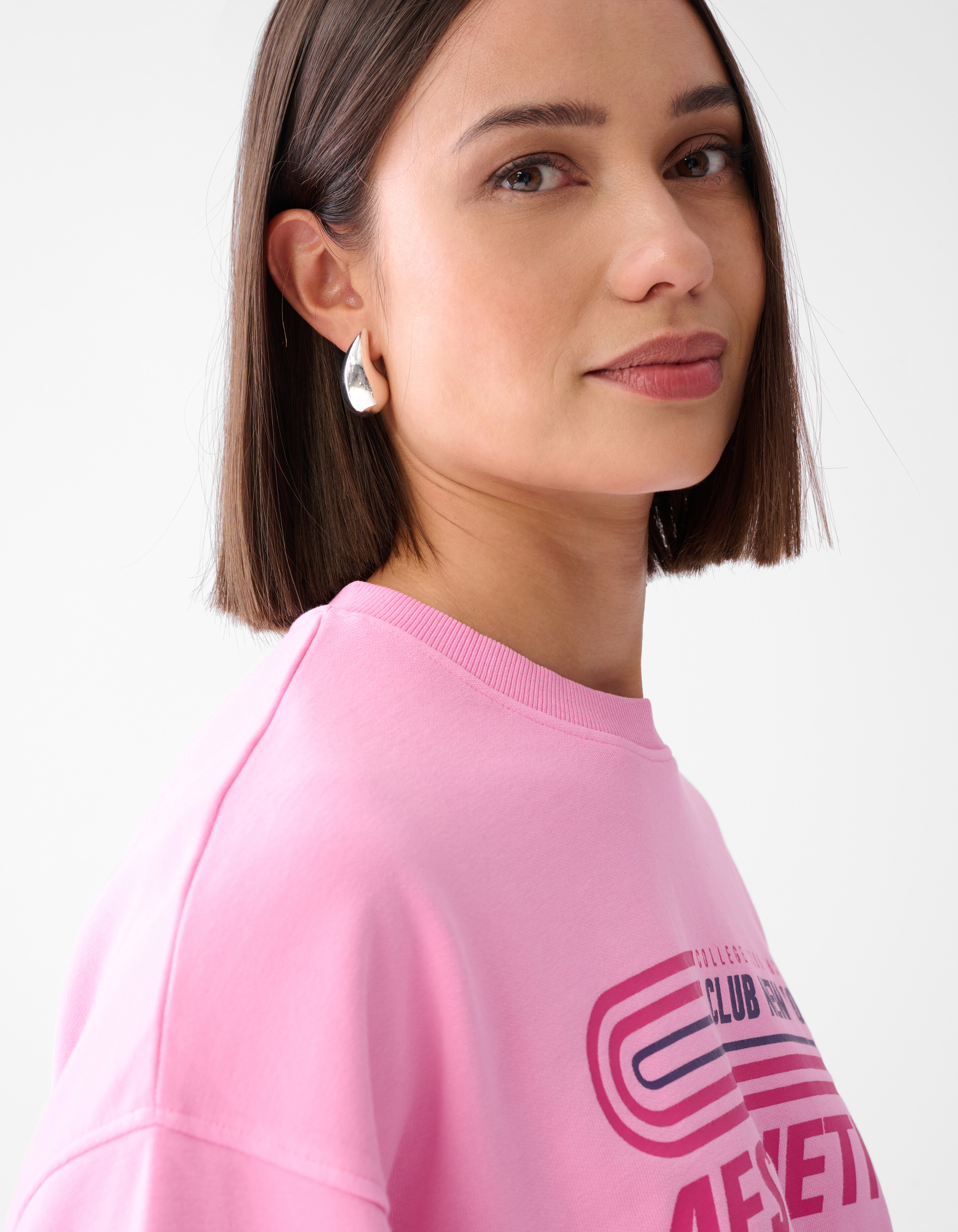 Washed Artwork Pullover Roze SHOEBY WOMEN