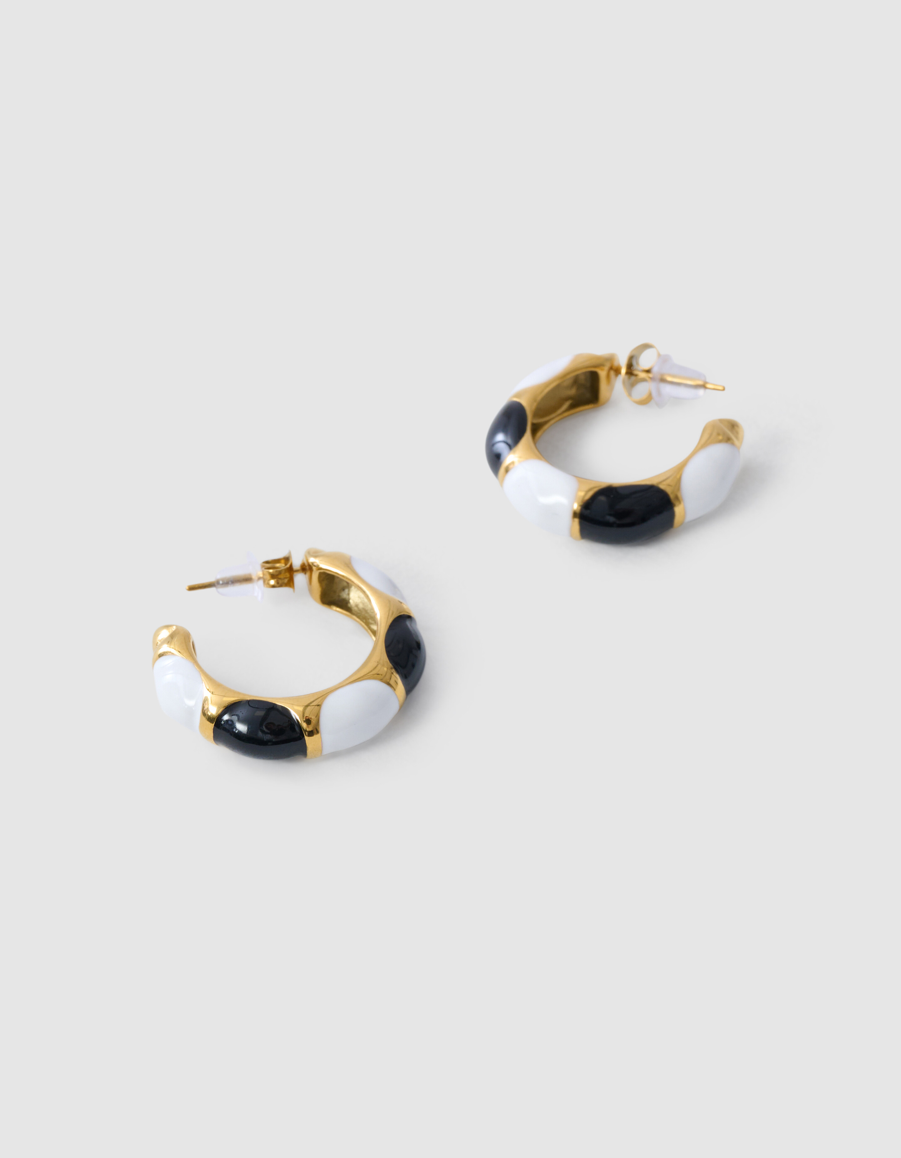 Gepunktete Ohrringe Gold SHOEBY ACCESSOIRES